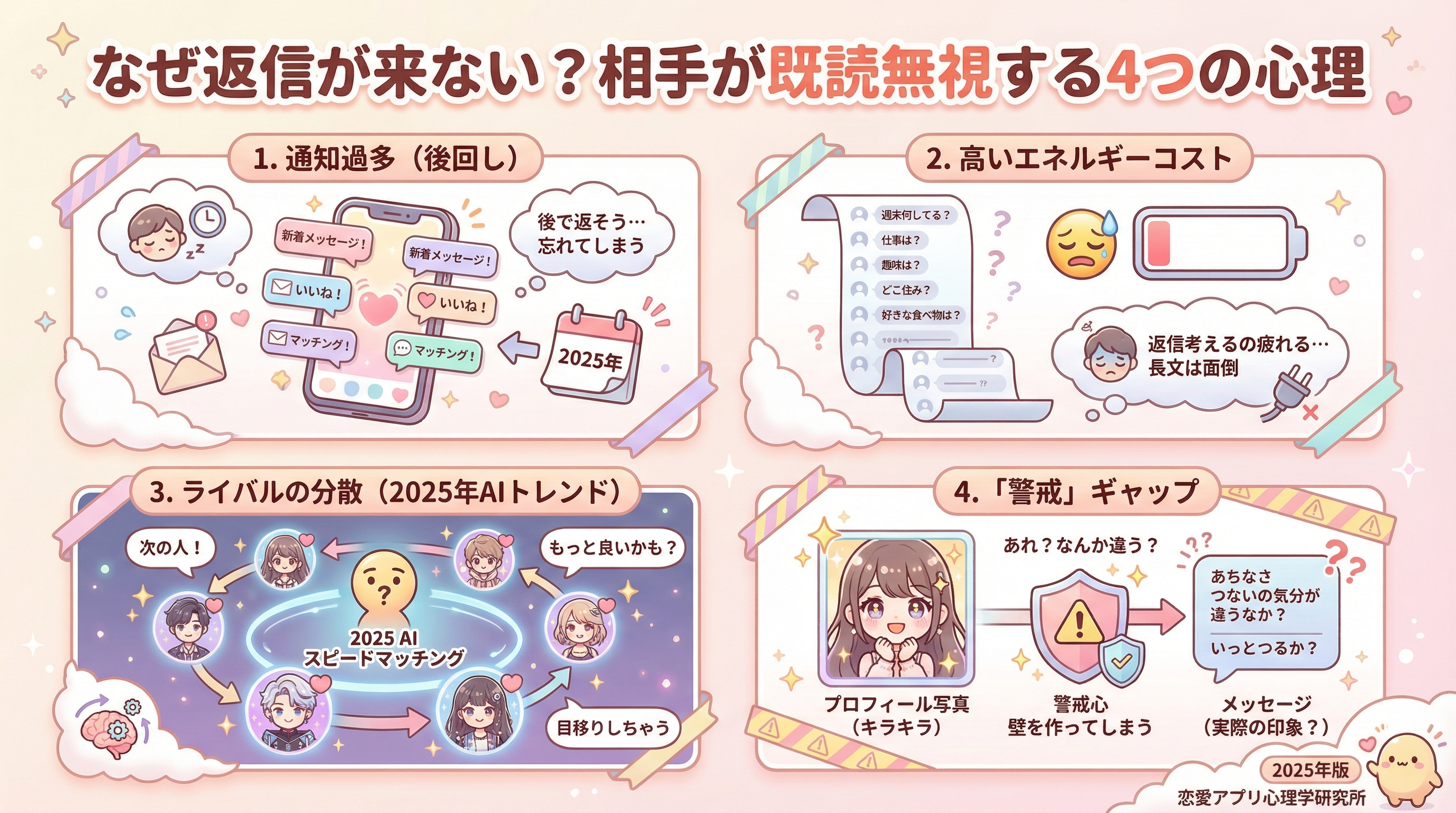 なぜ返信が来ない？相手が既読無視する4つの心理