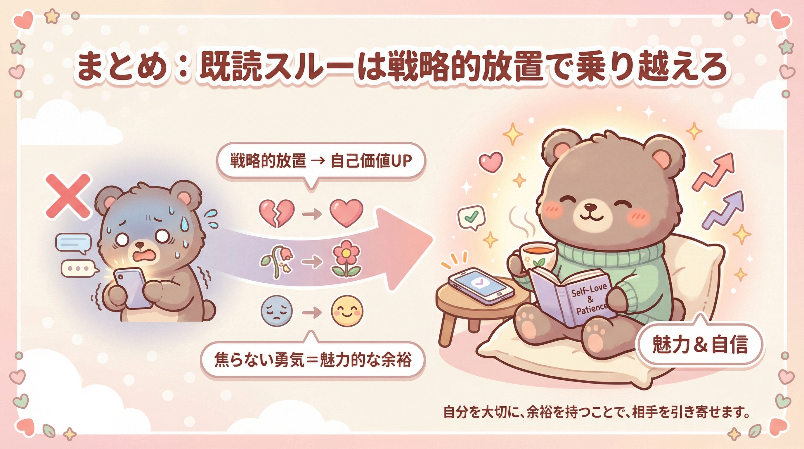 まとめ：既読スルーは戦略的放置で乗り越えろ