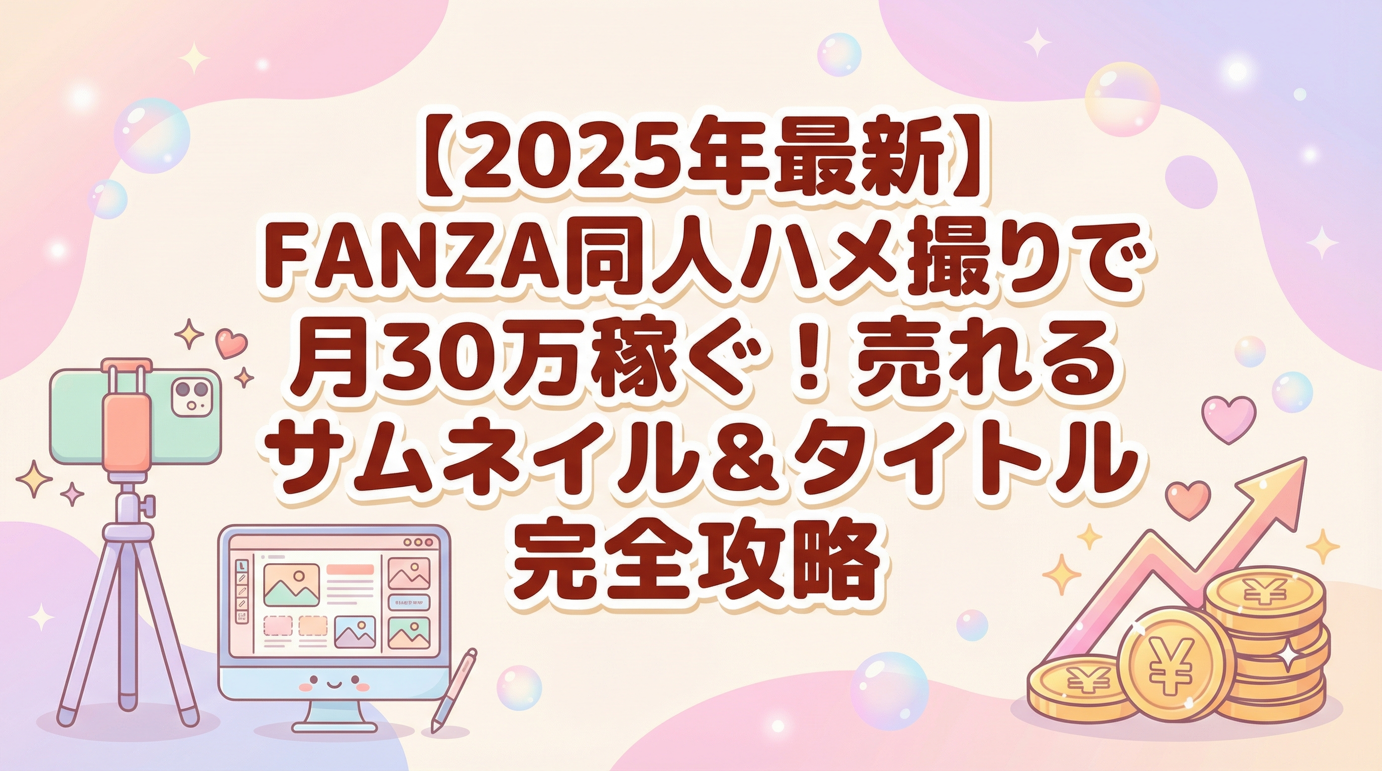 【2025年最新】FANZA同人ハメ撮りで月30万稼ぐ！売れるサムネイル＆タイトル完全攻略