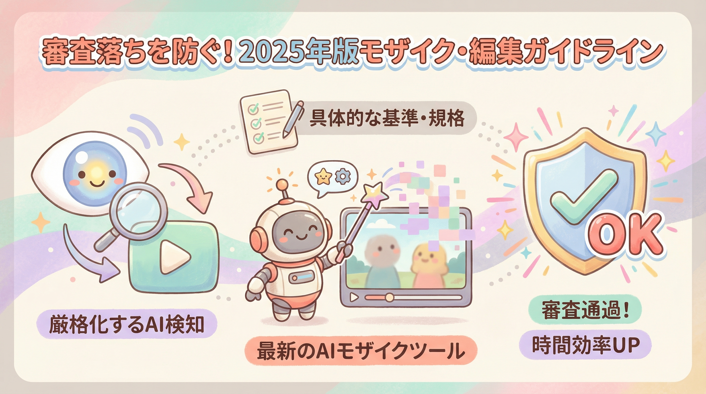 審査落ちを防ぐ!2025年版モザイク・編集ガイドライン