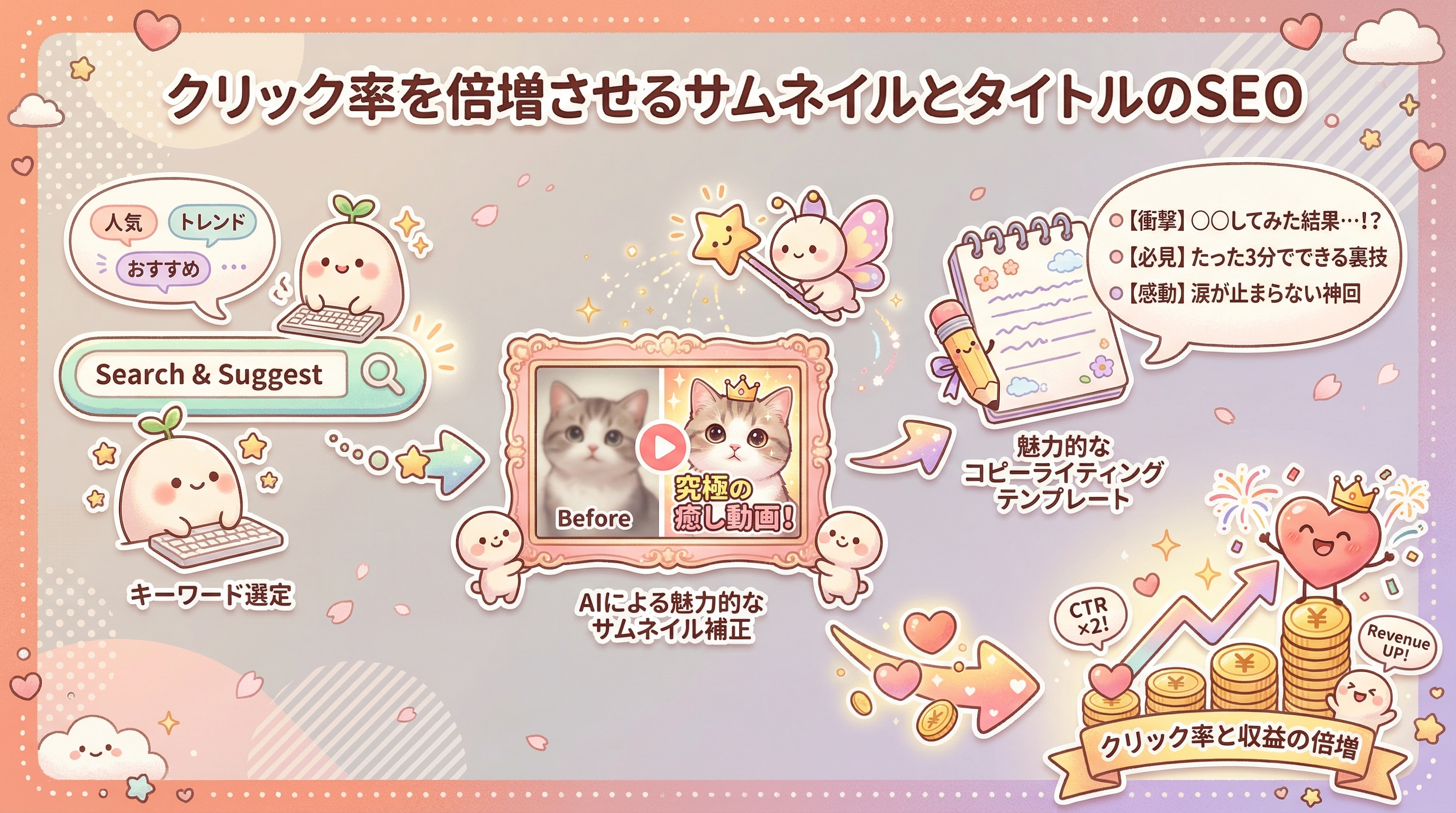 クリック率を倍増させるサムネイルとタイトルのSEO