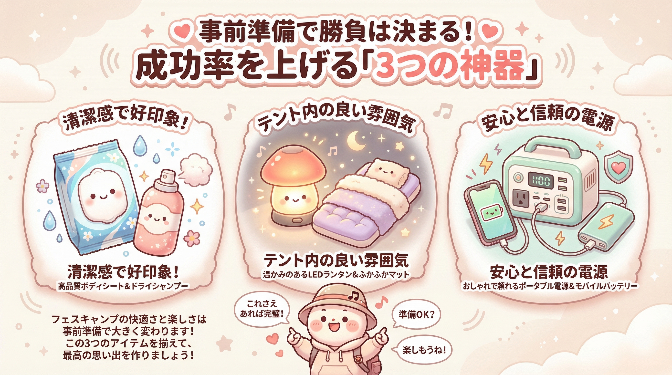 事前準備で勝負は決まる!成功率を上げる「3つの神器」