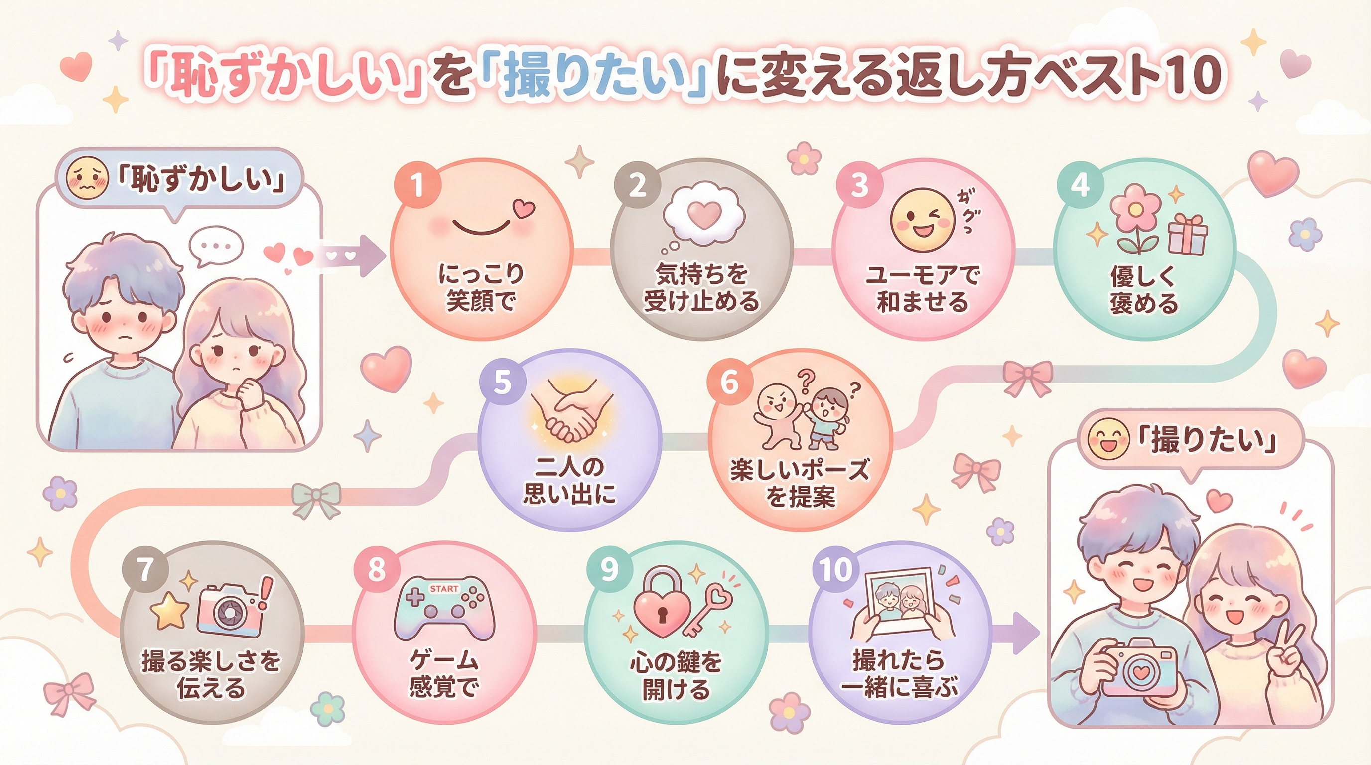 「恥ずかしい」を「撮りたい」に変える返し方ベスト10