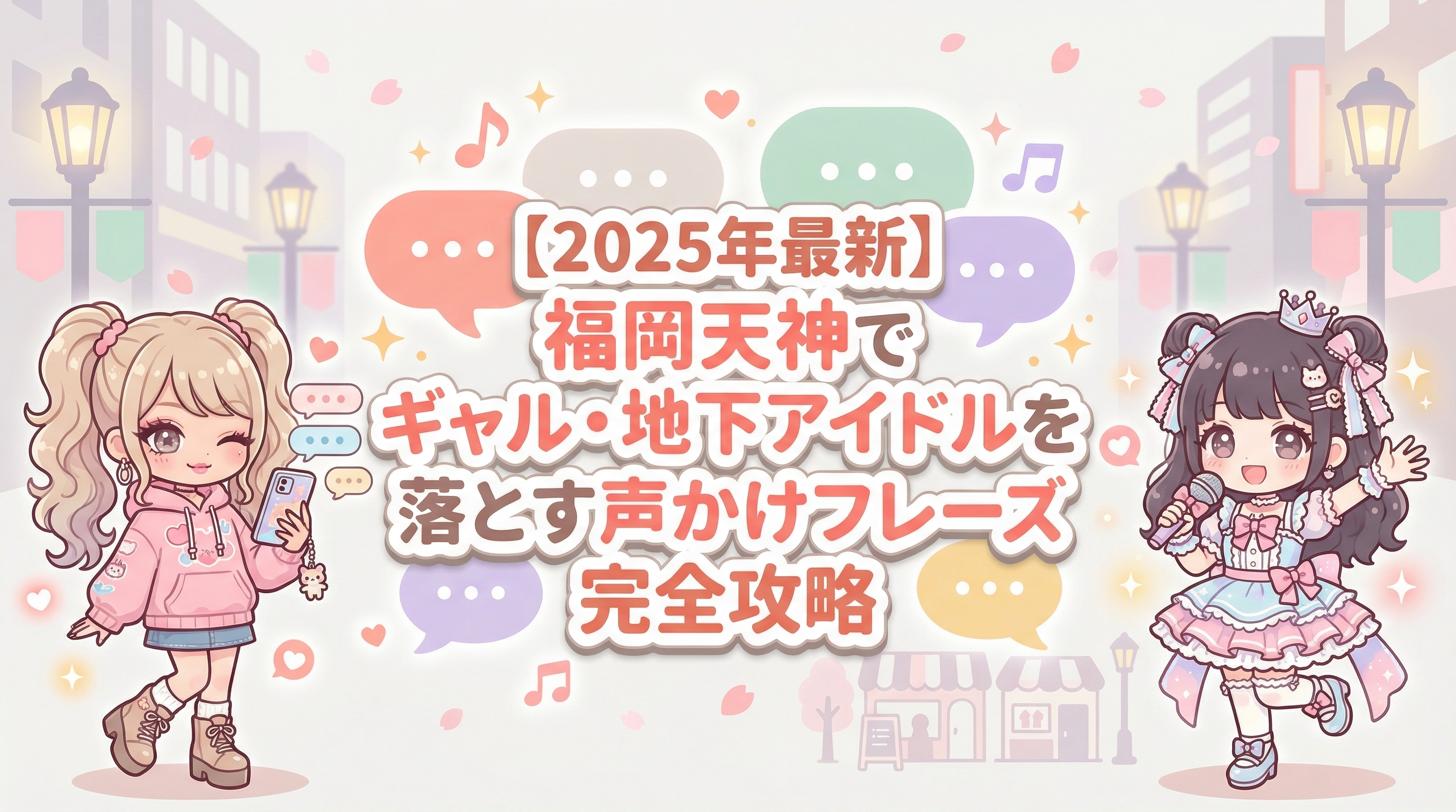 【2025年最新】福岡天神でギャル・地下アイドルを落とす声かけフレーズ完全攻略