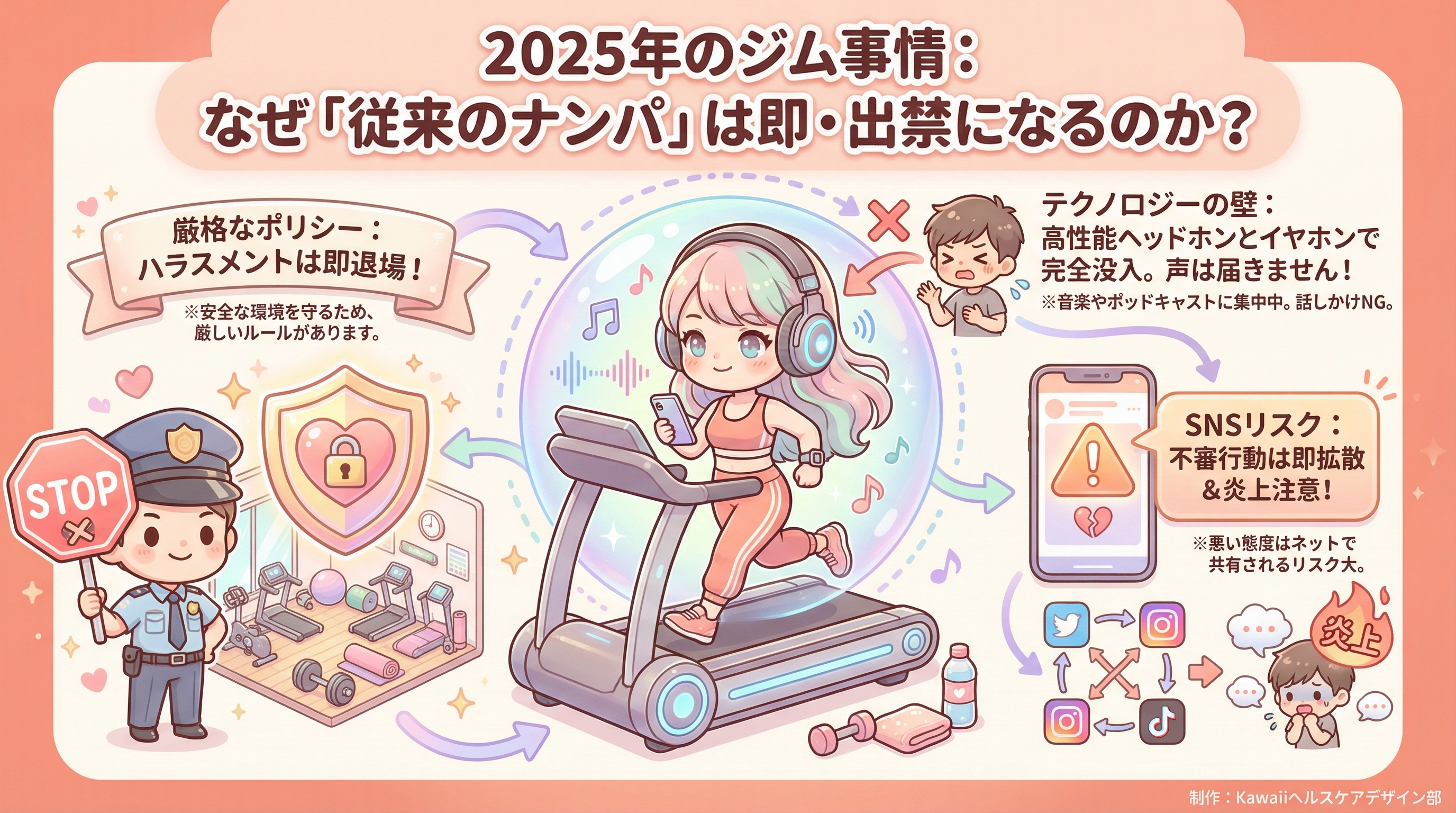 2025年のジム事情：なぜ「従来のナンパ」は即・出禁になるのか？