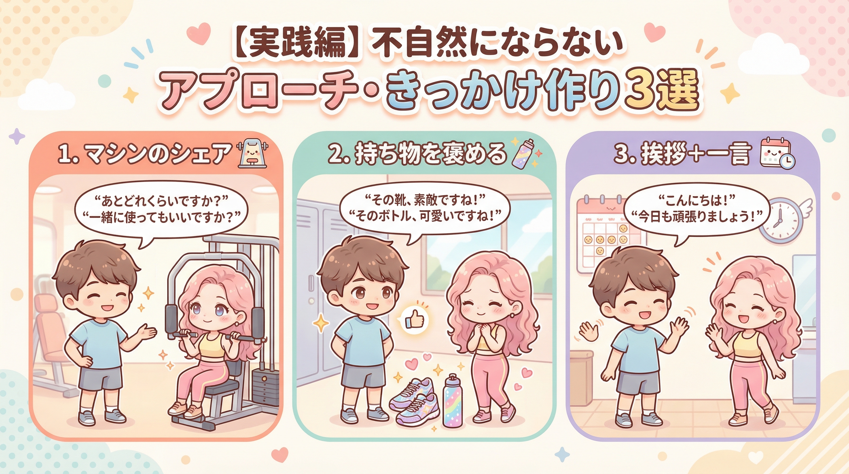 【実践編】不自然にならないアプローチ・きっかけ作り3選