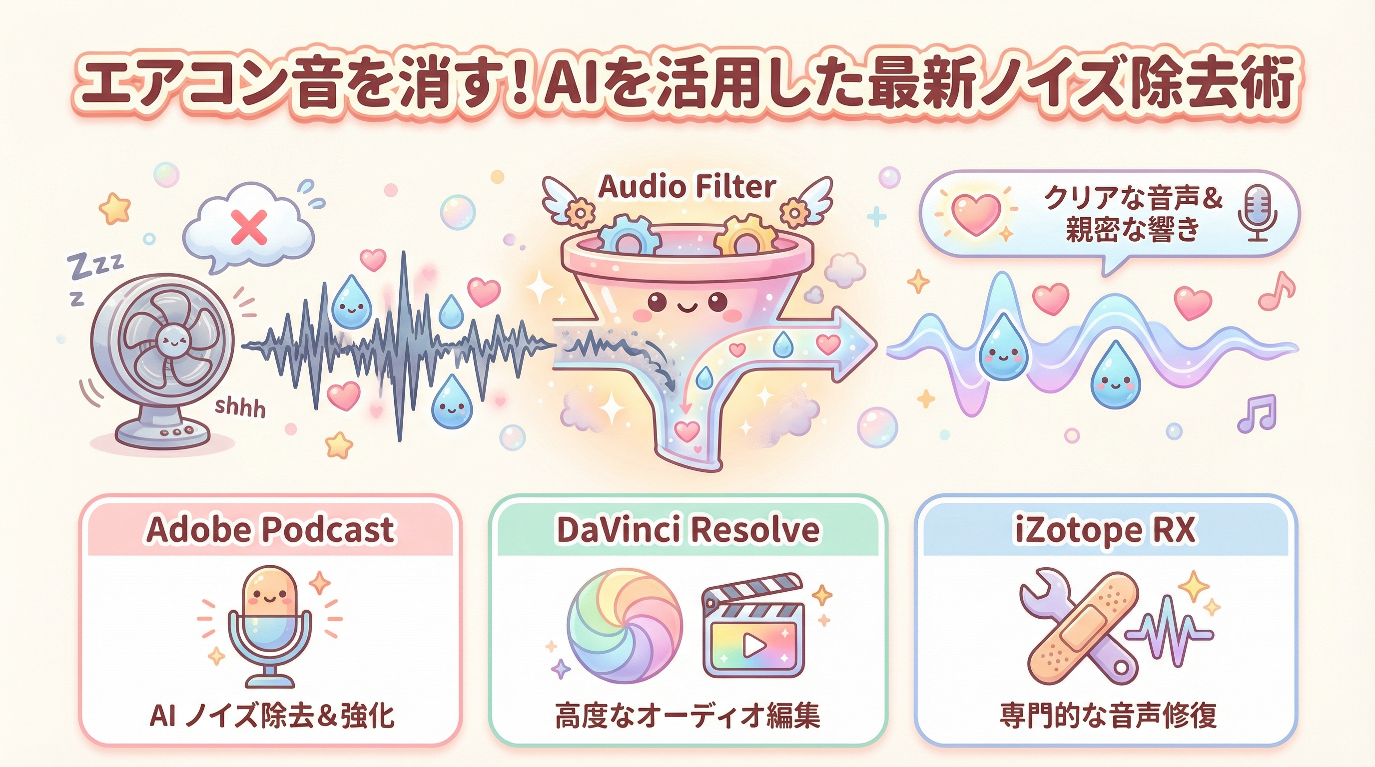 エアコン音を消す!AIを活用した最新ノイズ除去術