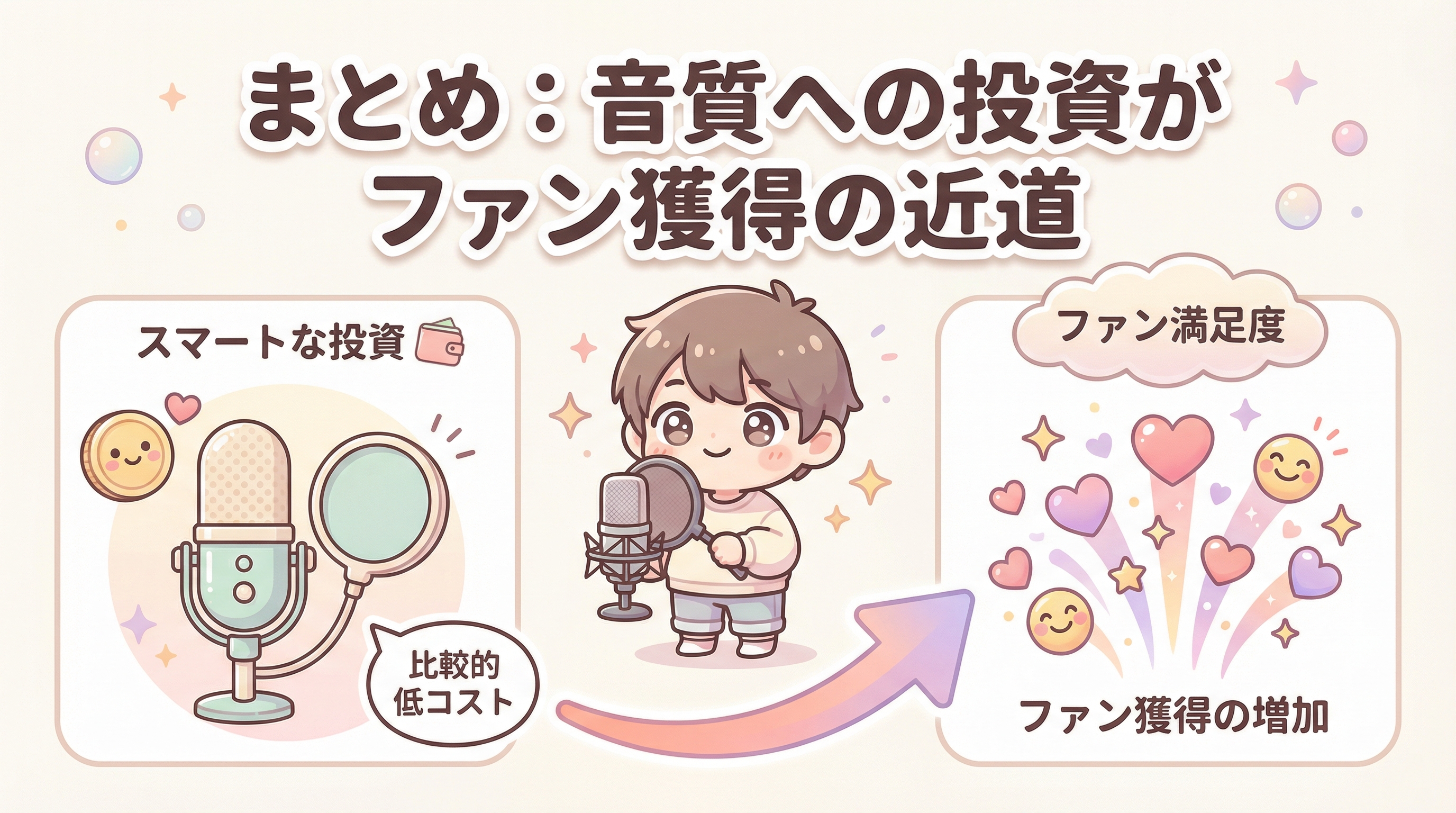 まとめ:音質への投資がファン獲得の近道