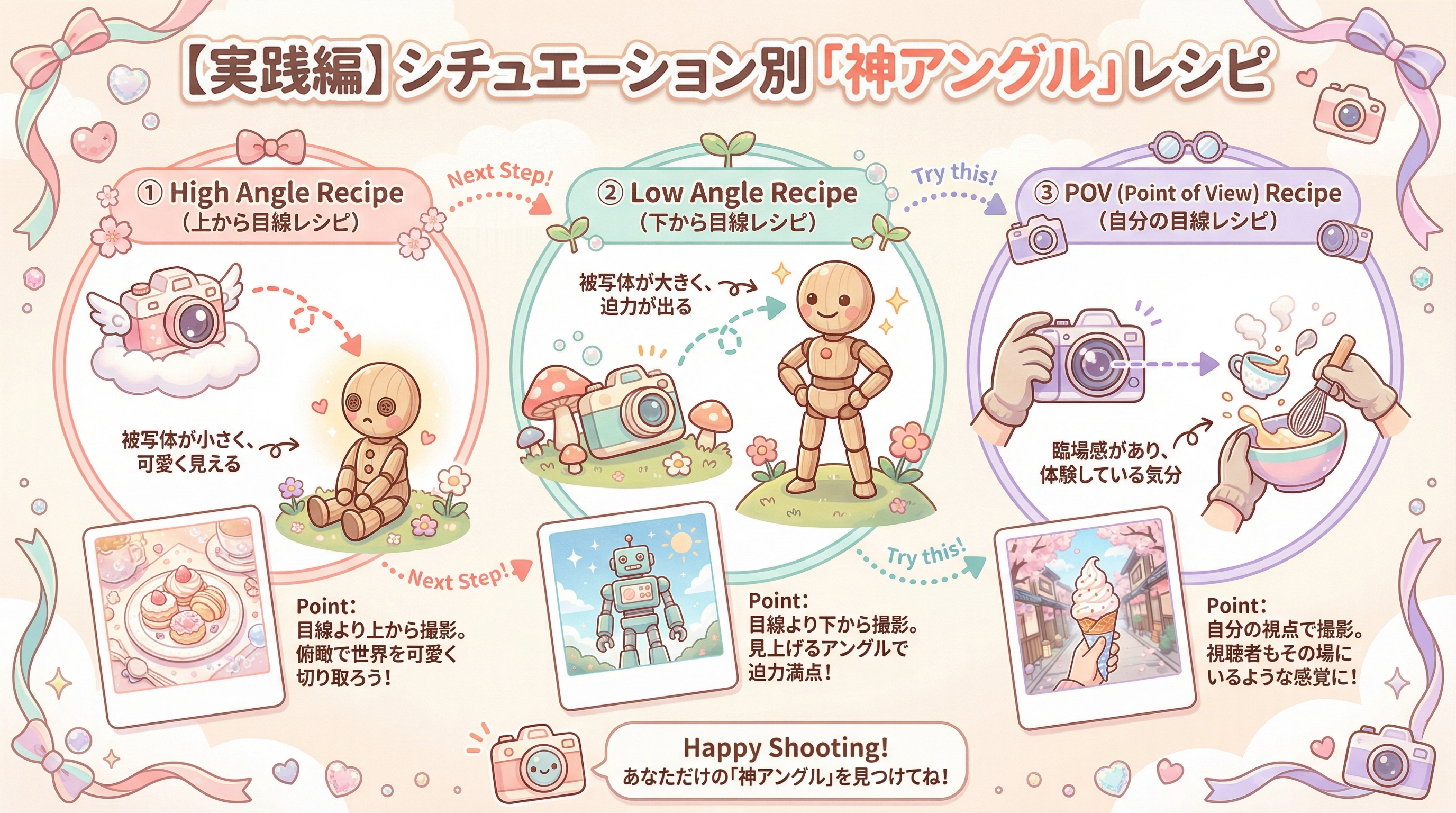 【実践編】シチュエーション別「神アングル」レシピ