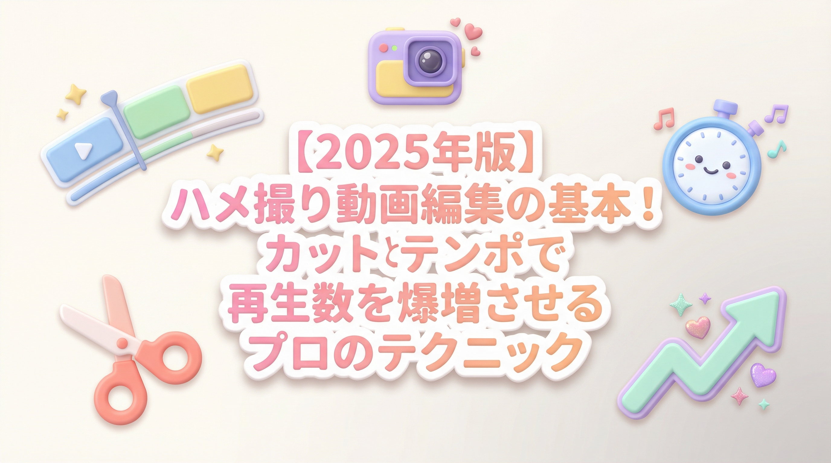 【2025年版】ハメ撮り動画編集の基本！カットとテンポで再生数を爆増させるプロのテクニック