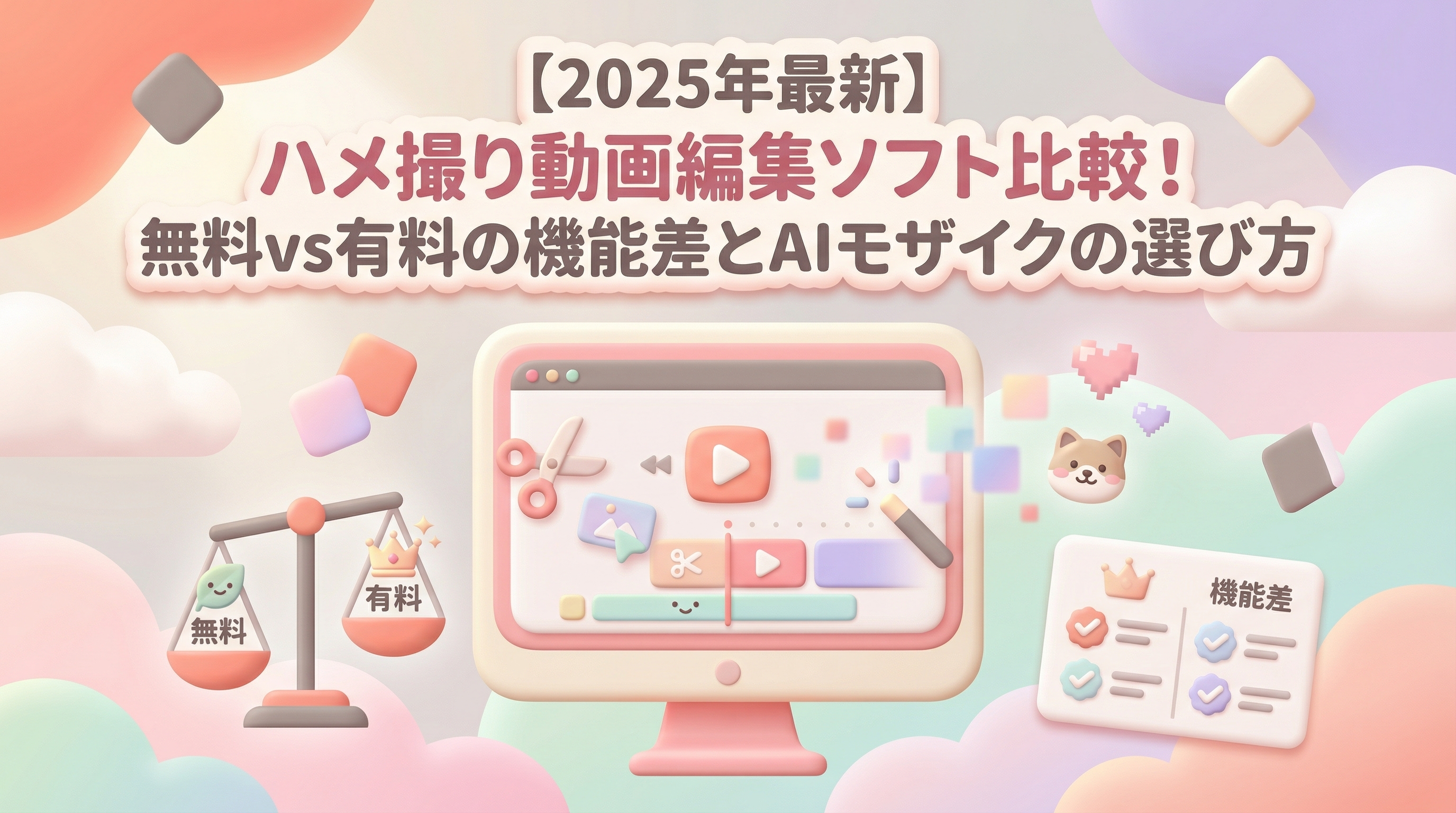 【2025年最新】ハメ撮り動画編集ソフト比較！無料vs有料の機能差とAIモザイクの選び方