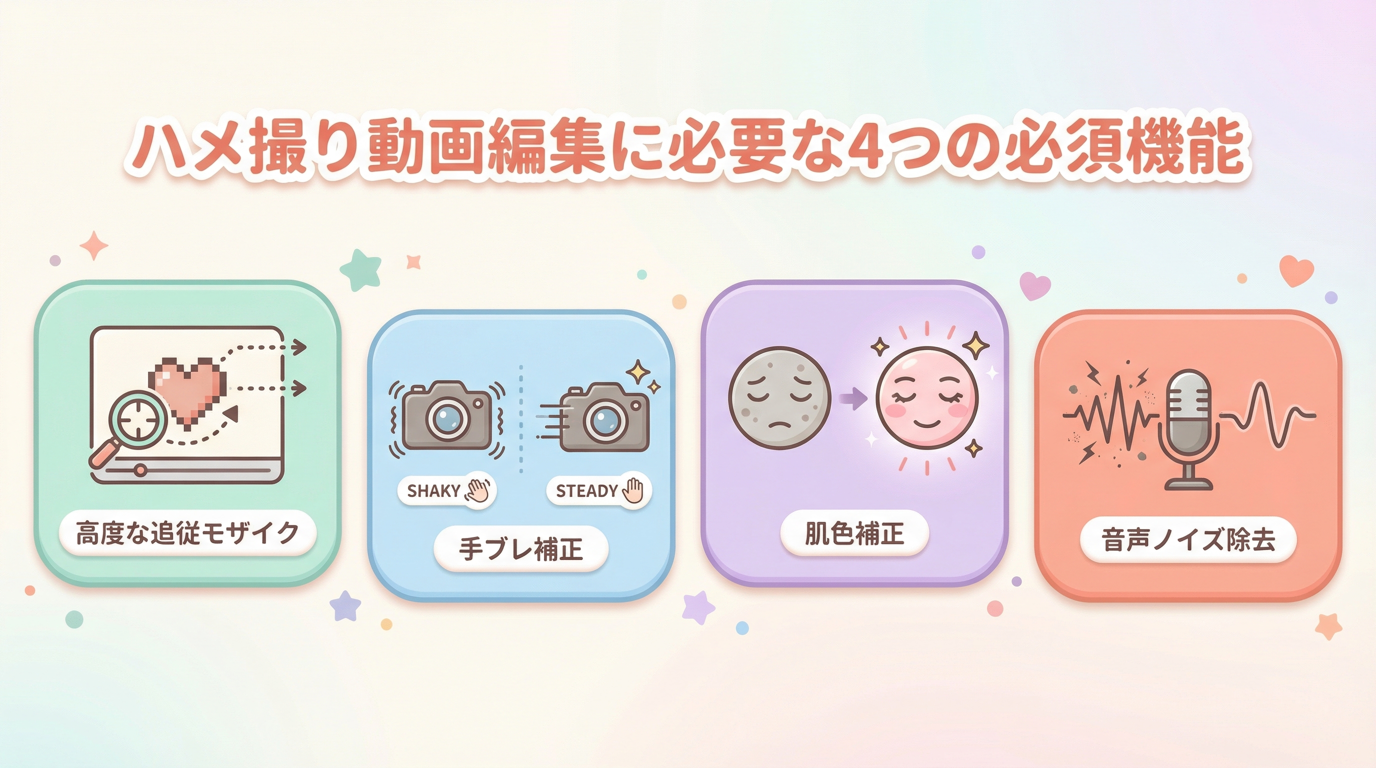 ハメ撮り動画編集に必要な4つの必須機能