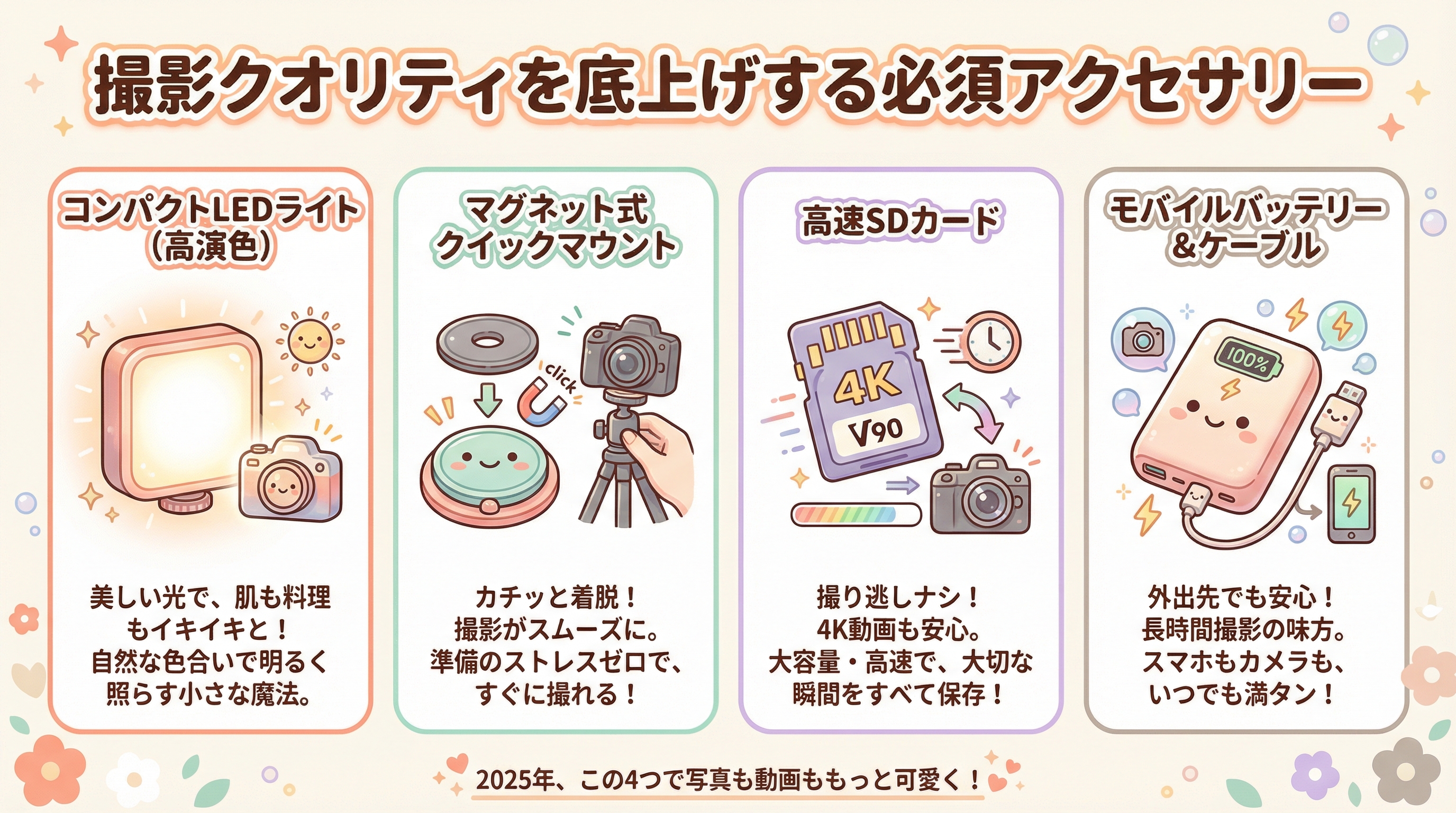 撮影クオリティを底上げする必須アクセサリー