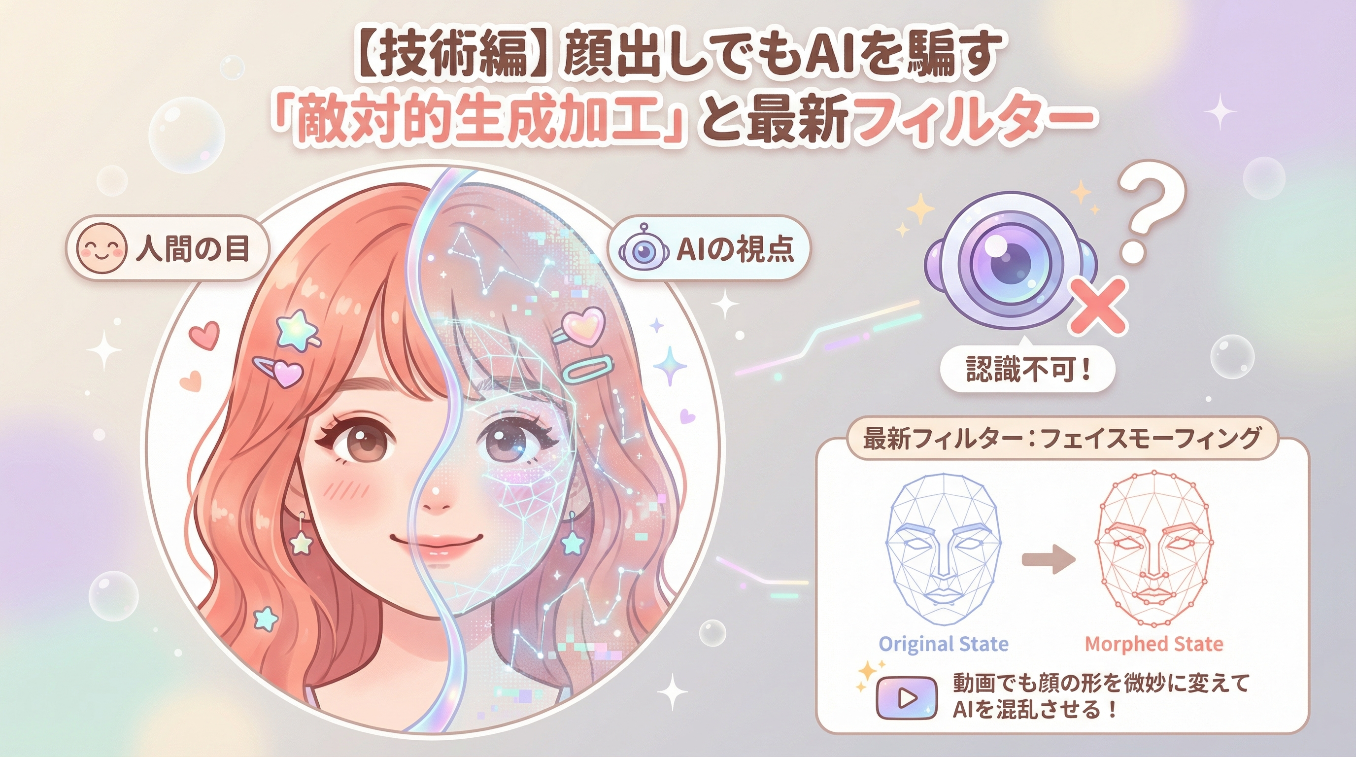【技術編】顔出しでもAIを騙す「敵対的生成加工」と最新フィルター
