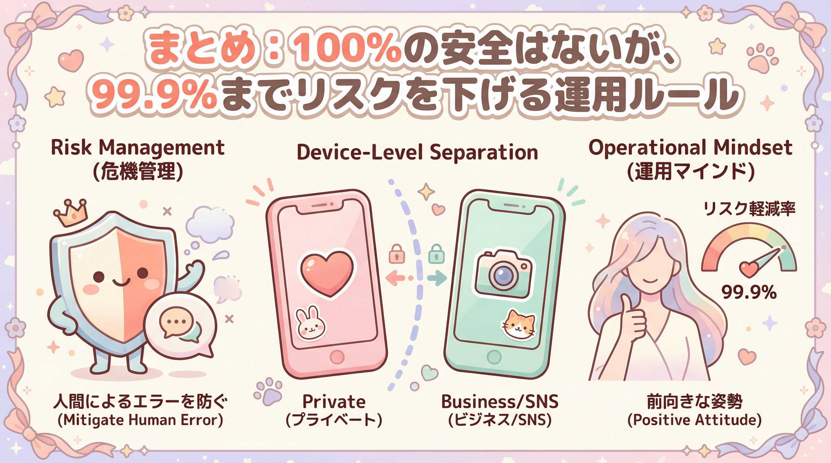 まとめ：100%の安全はないが、99.9%までリスクを下げる運用ルール