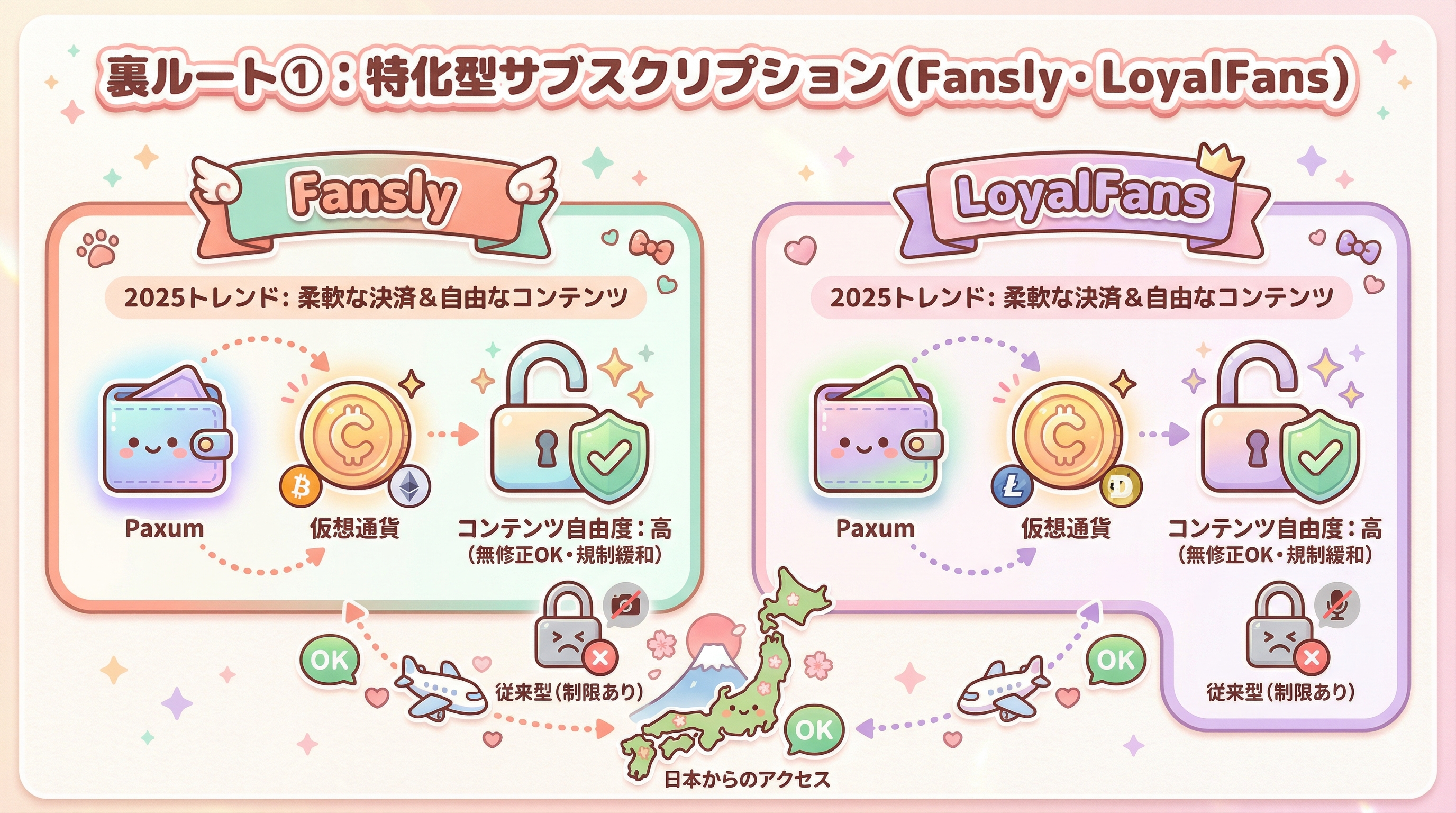 裏ルート①：特化型サブスクリプション（Fansly・LoyalFans）