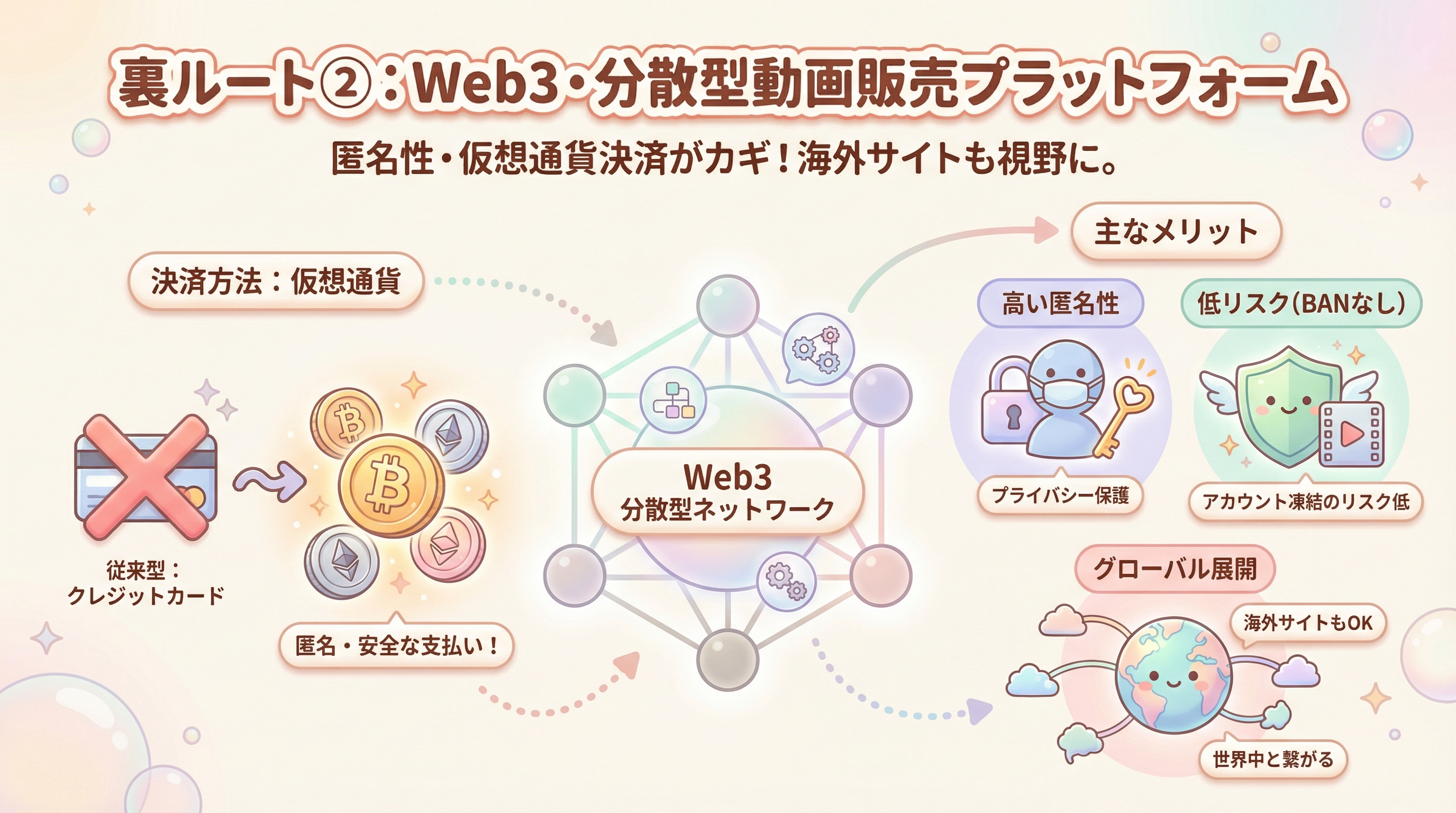 裏ルート②：Web3・分散型動画販売プラットフォーム