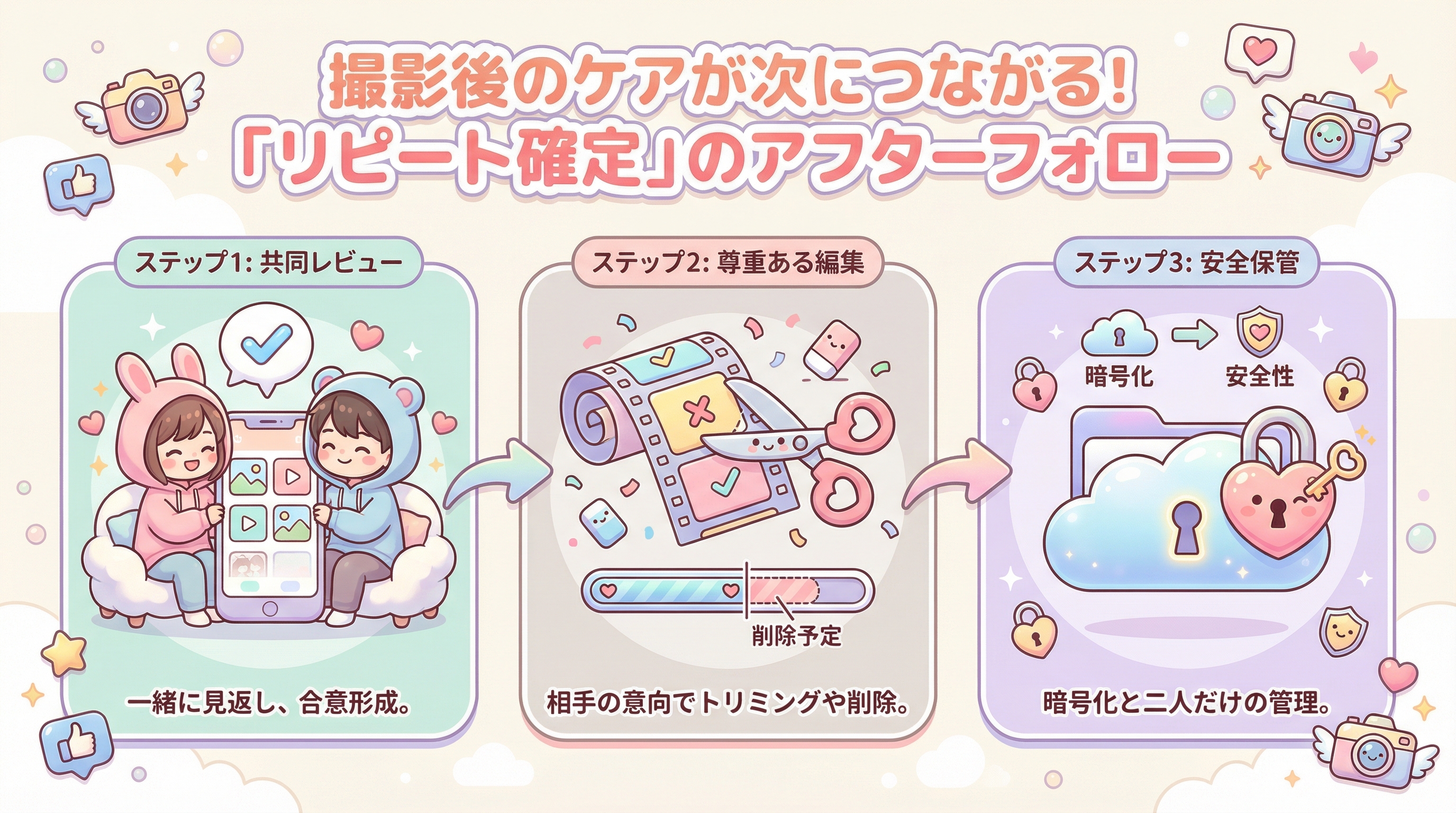 撮影後のケアが次につながる!「リピート確定」のアフターフォロー