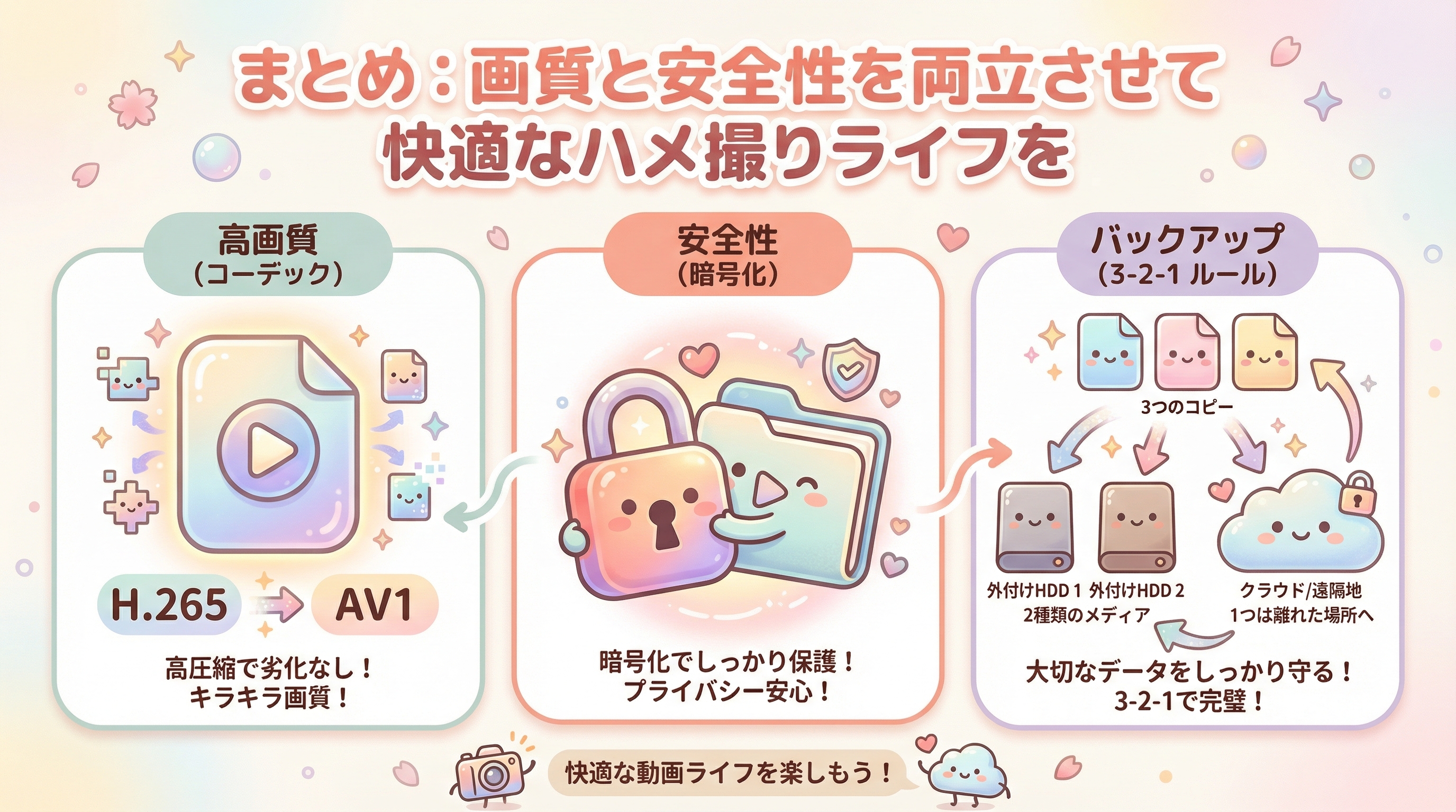 まとめ：画質と安全性を両立させて快適なハメ撮りライフを