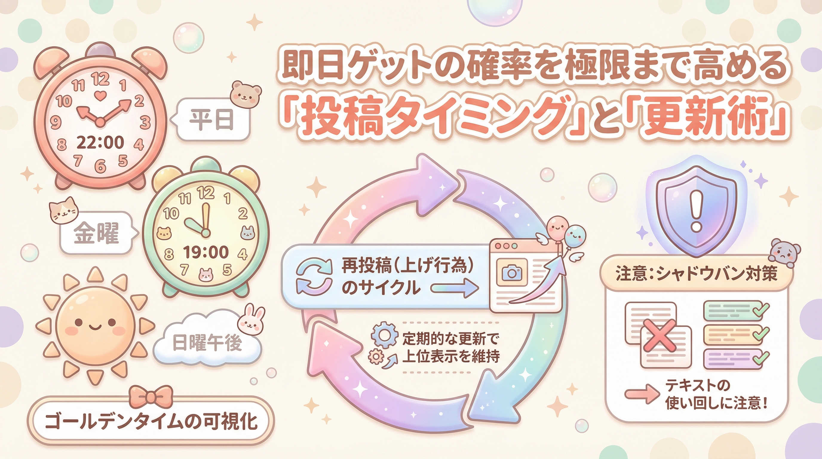 即日ゲットの確率を極限まで高める「投稿タイミング」と「更新術」