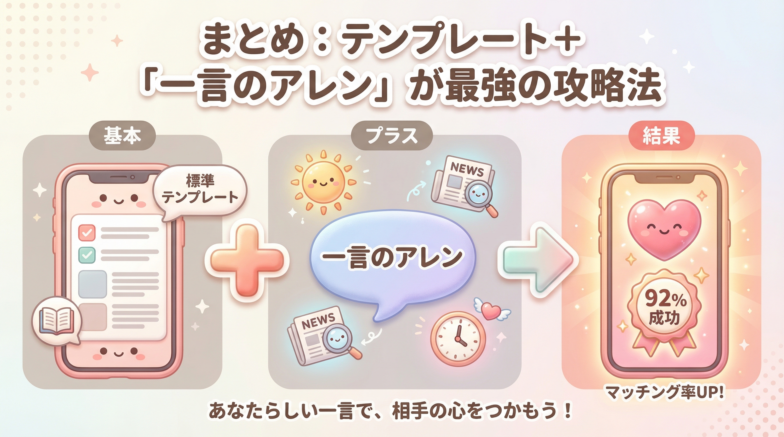 まとめ：テンプレート＋「一言のアレン」が最強の攻略法