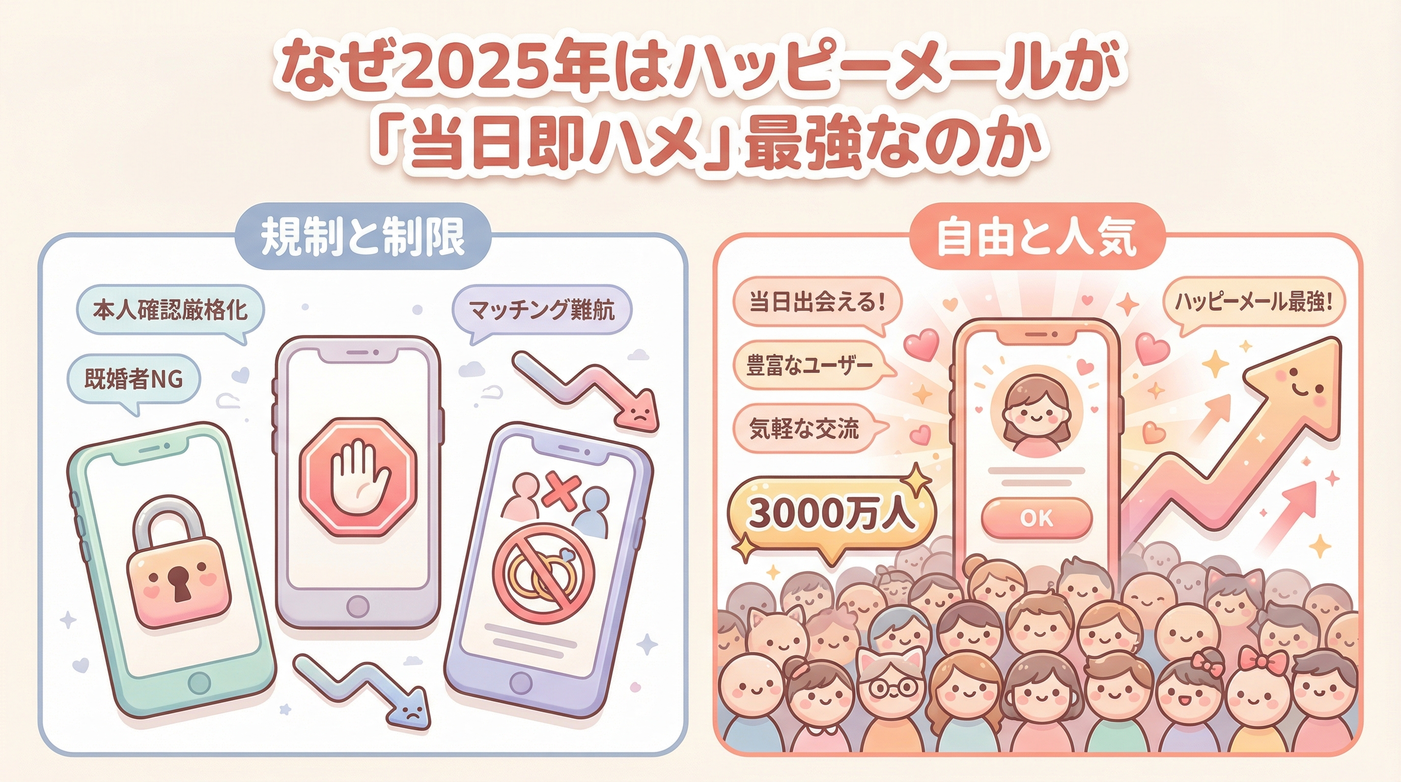 なぜ2025年はハッピーメールが「当日即ハメ」最強なのか