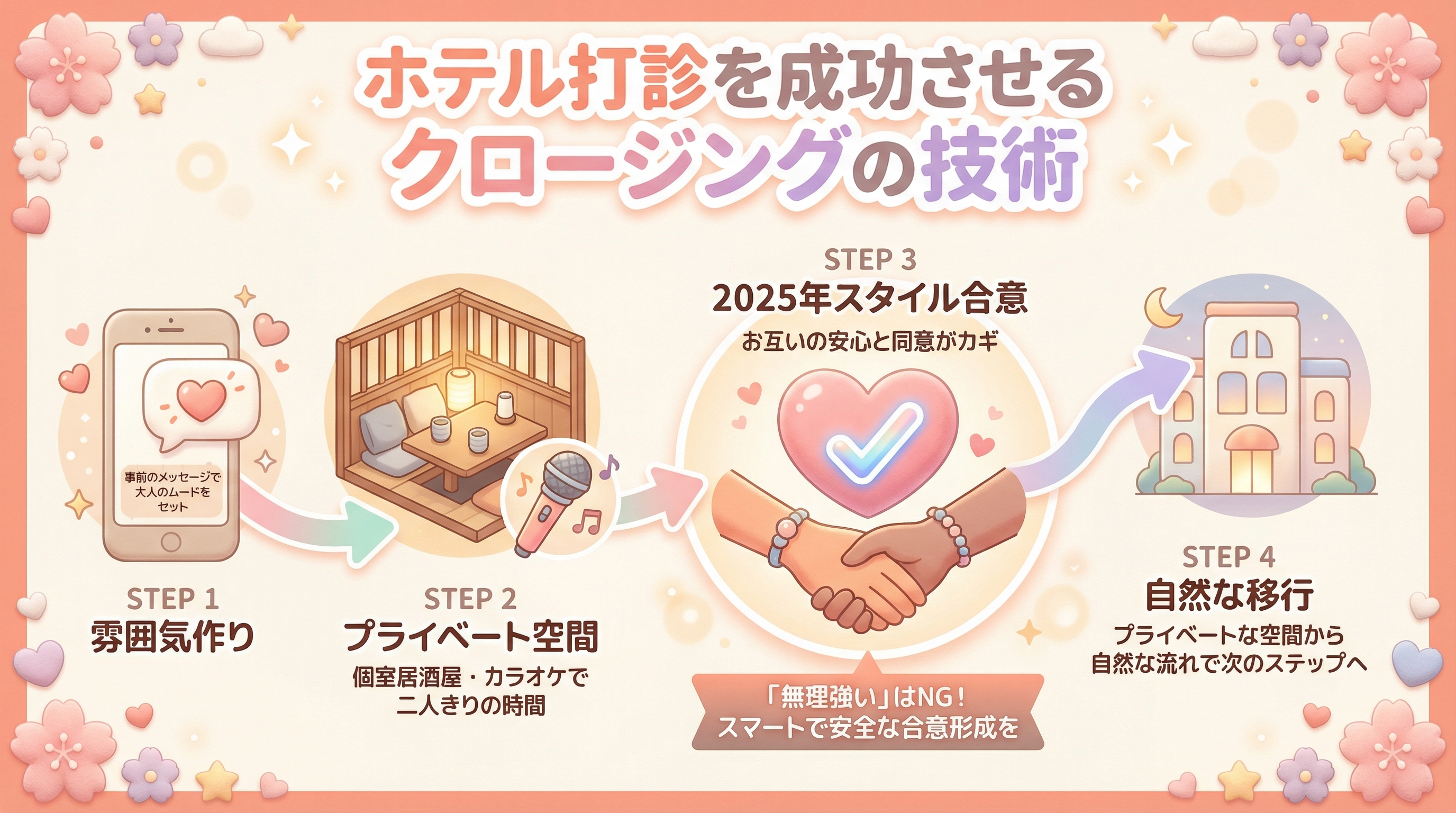 ホテル打診を成功させるクロージングの技術