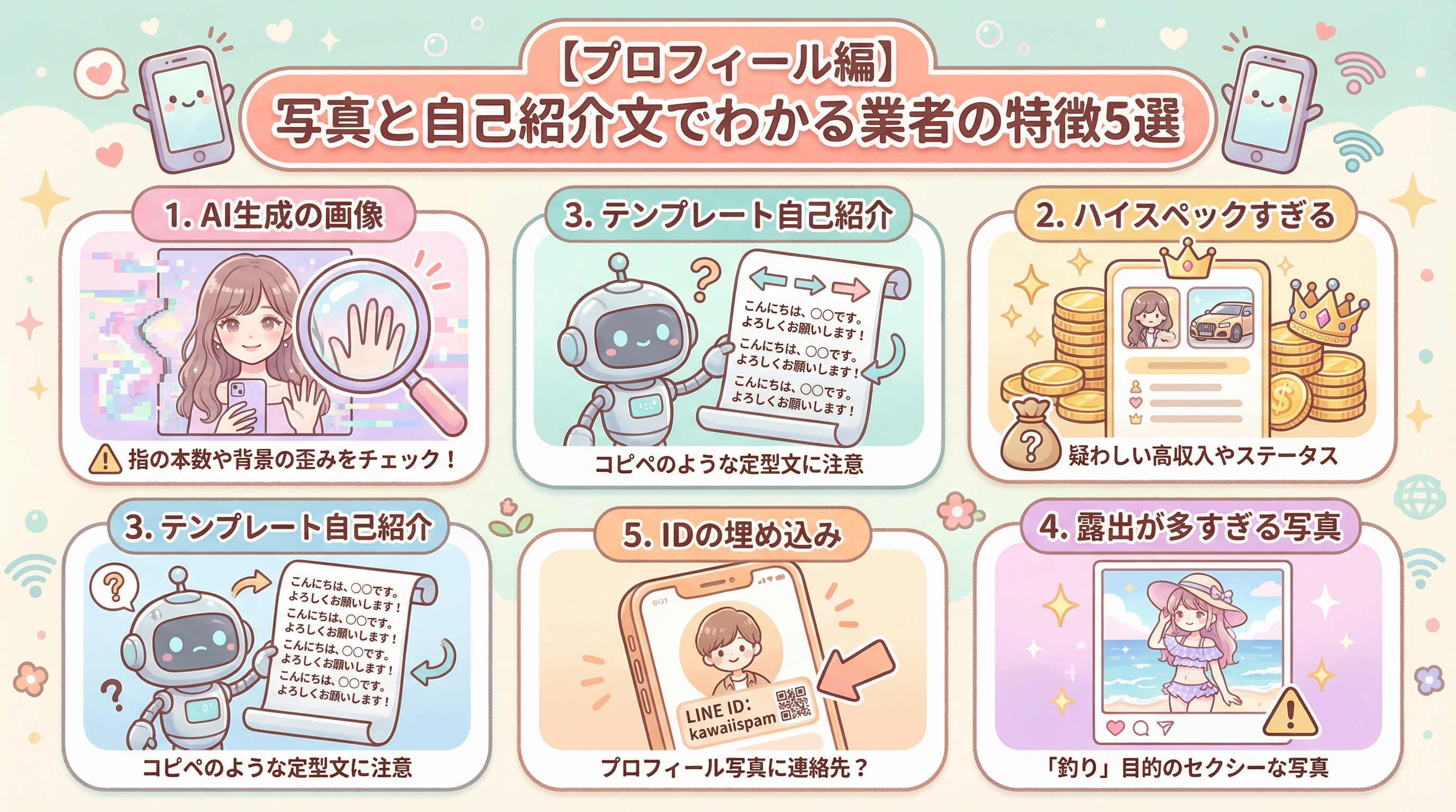 【プロフィール編】写真と自己紹介文でわかる業者の特徴5選