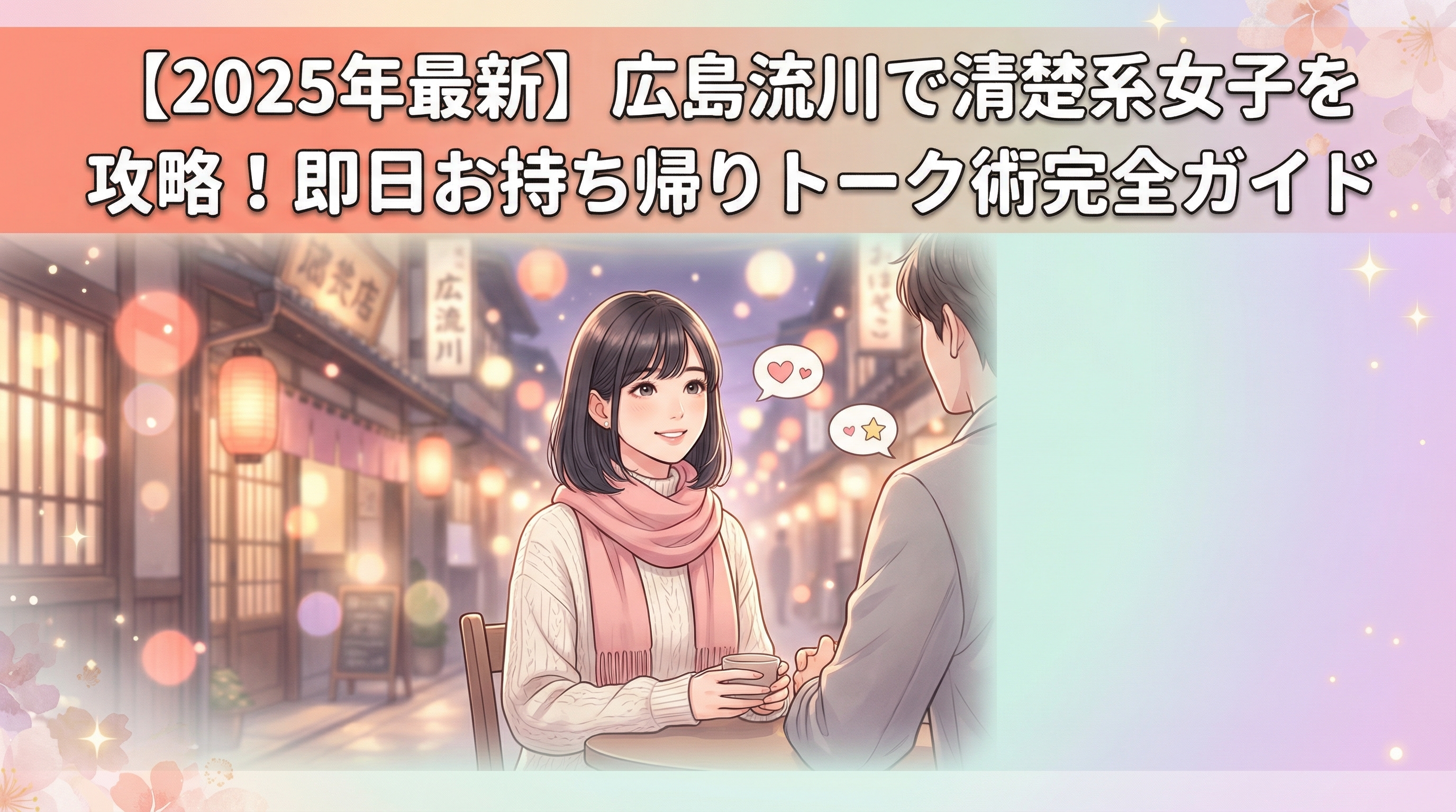 【2025年最新】広島流川で清楚系女子を攻略！即日お持ち帰りトーク術完全ガイド