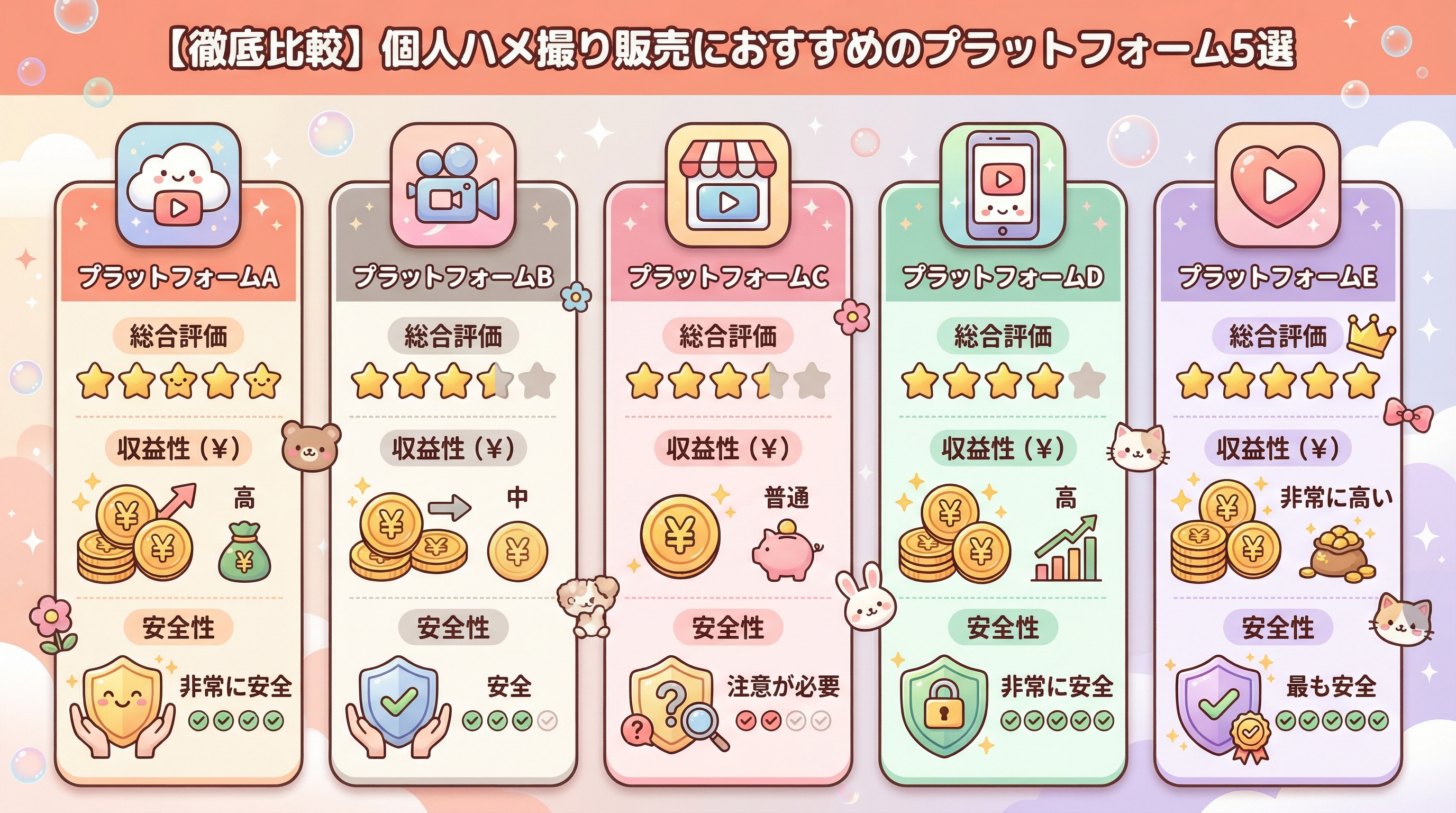 【徹底比較】個人ハメ撮り販売におすすめのプラットフォーム5選