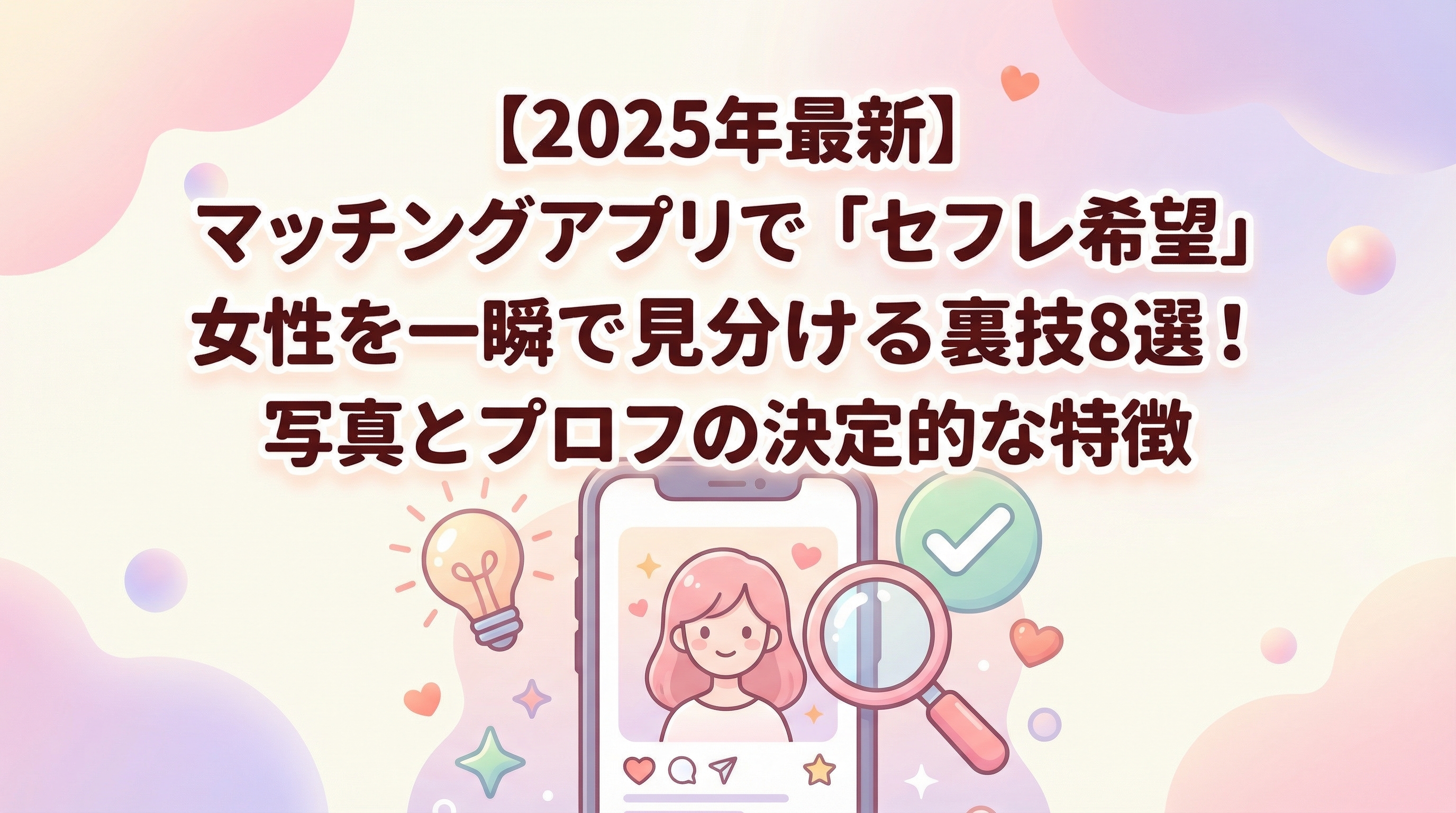 【2025年最新】マッチングアプリで「セフレ希望」女性を一瞬で見分ける裏技8選！写真とプロフの決定的な特徴