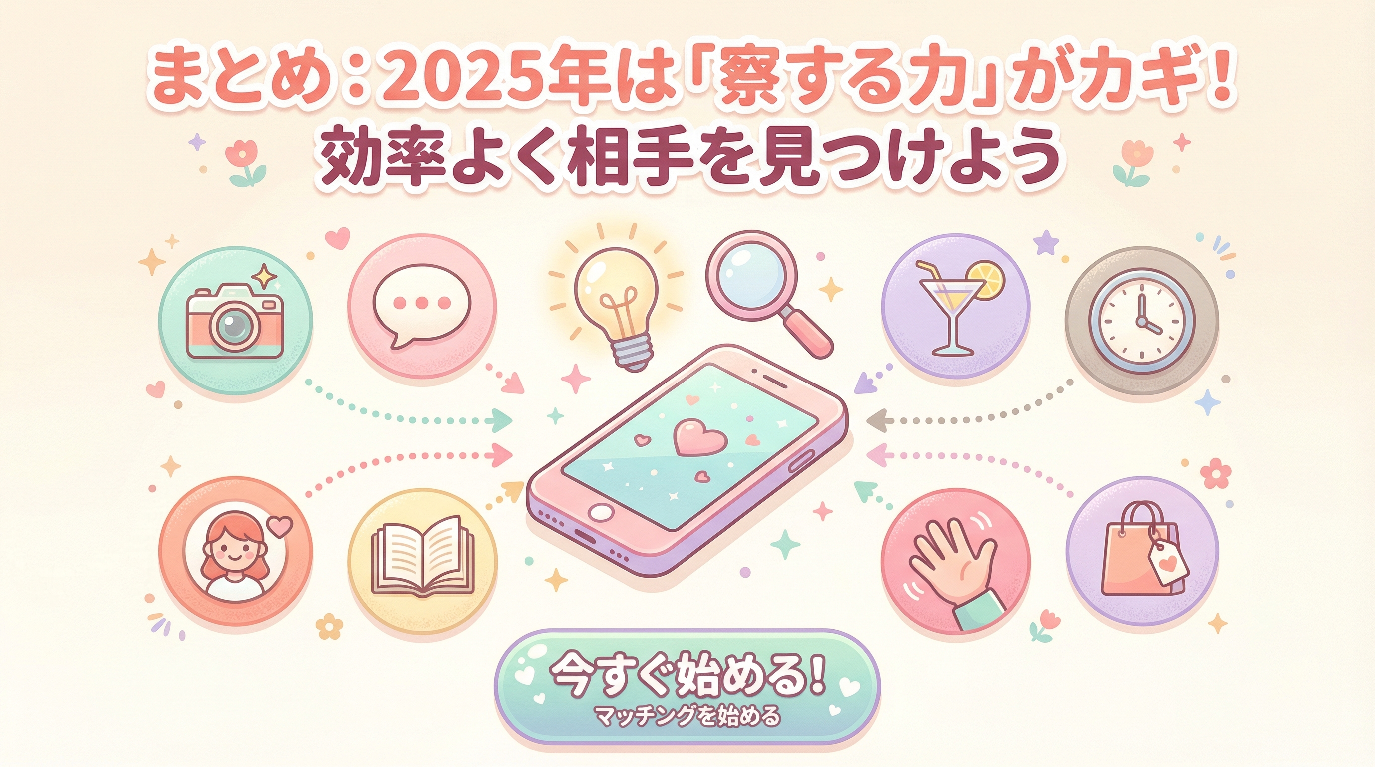 まとめ:2025年は「察する力」がカギ!効率よく相手を見つけよう