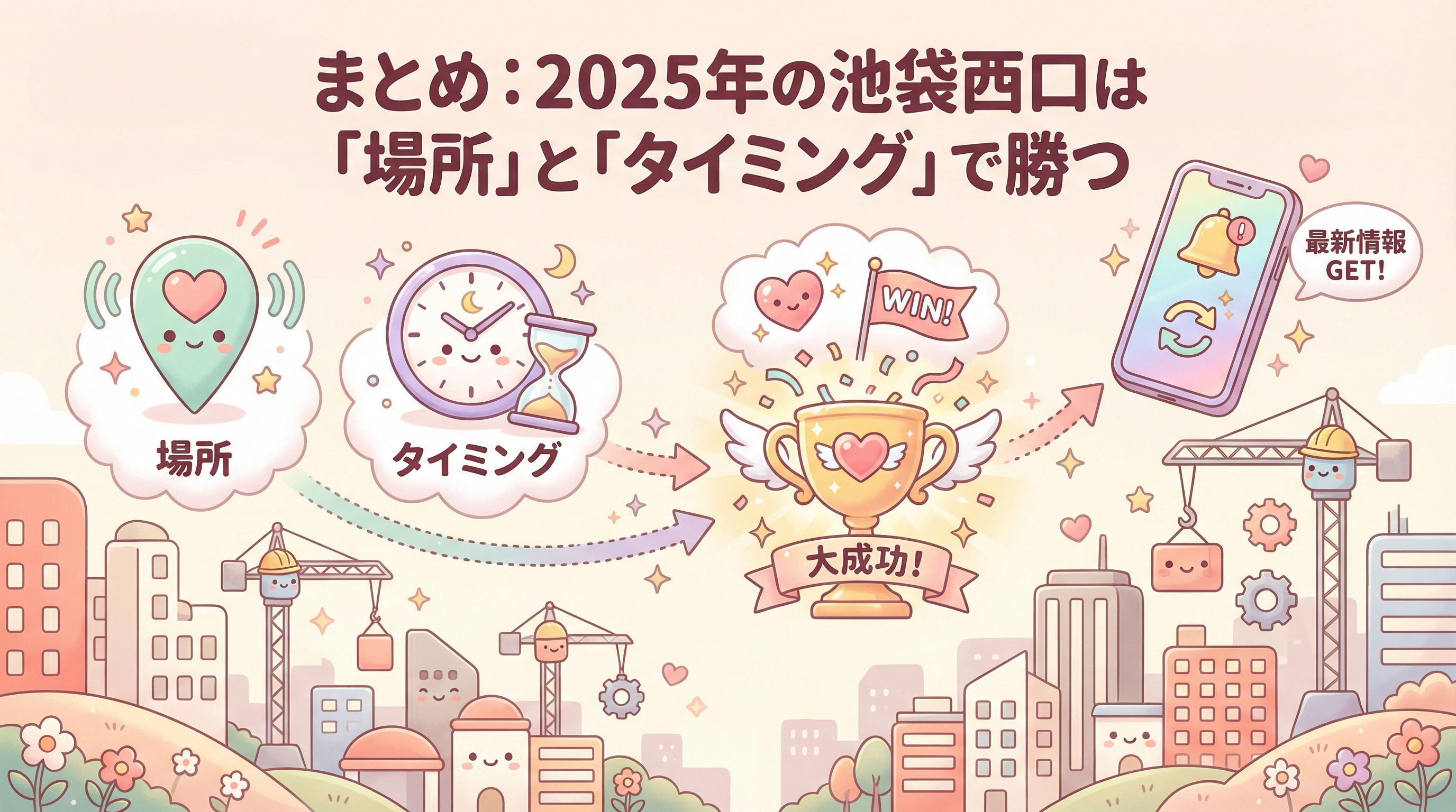 まとめ：2025年の池袋西口は「場所」と「タイミング」で勝つ