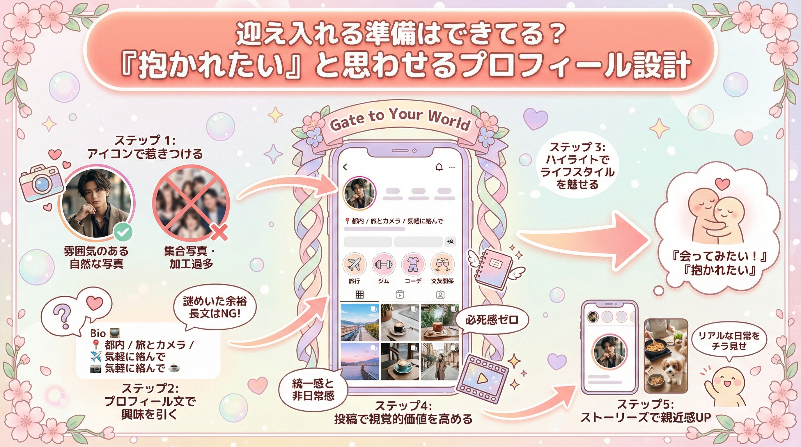 迎え入れる準備はできてる？「抱かれたい」と思わせるプロフィール設計