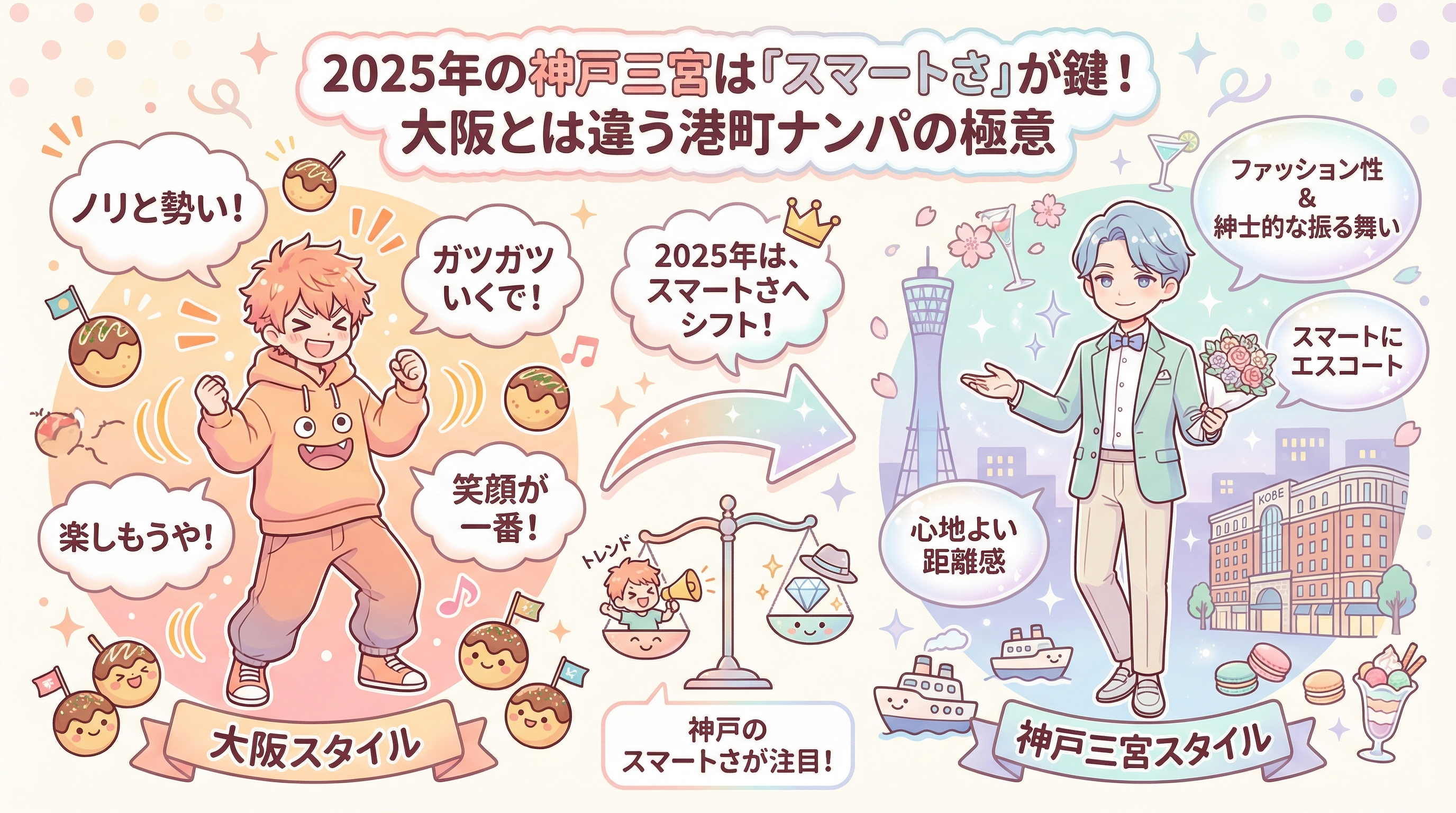 2025年の神戸三宮は「スマートさ」が鍵!大阪とは違う港町ナンパの極意