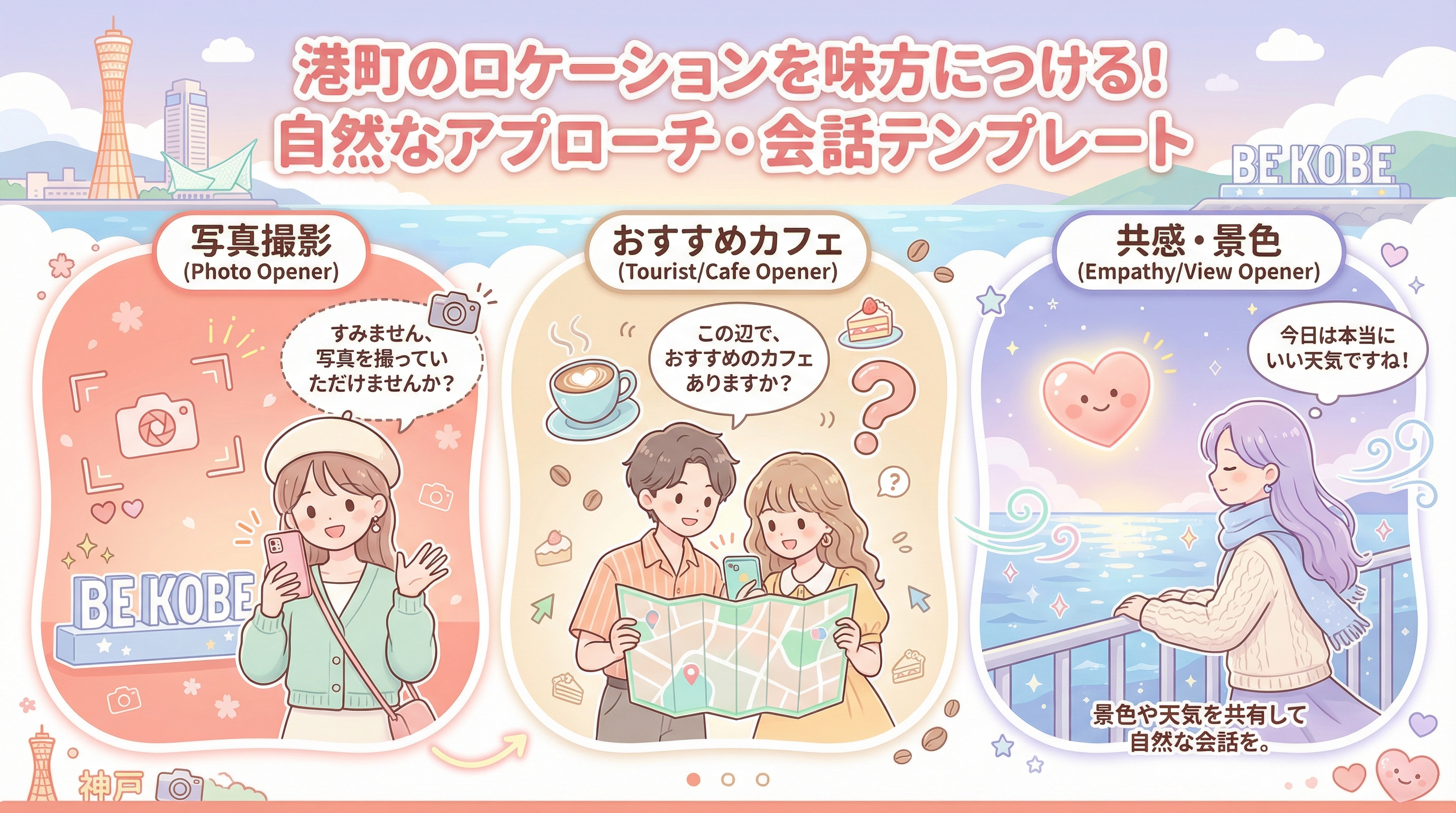 港町のロケーションを味方につける!自然なアプローチ・会話テンプレート