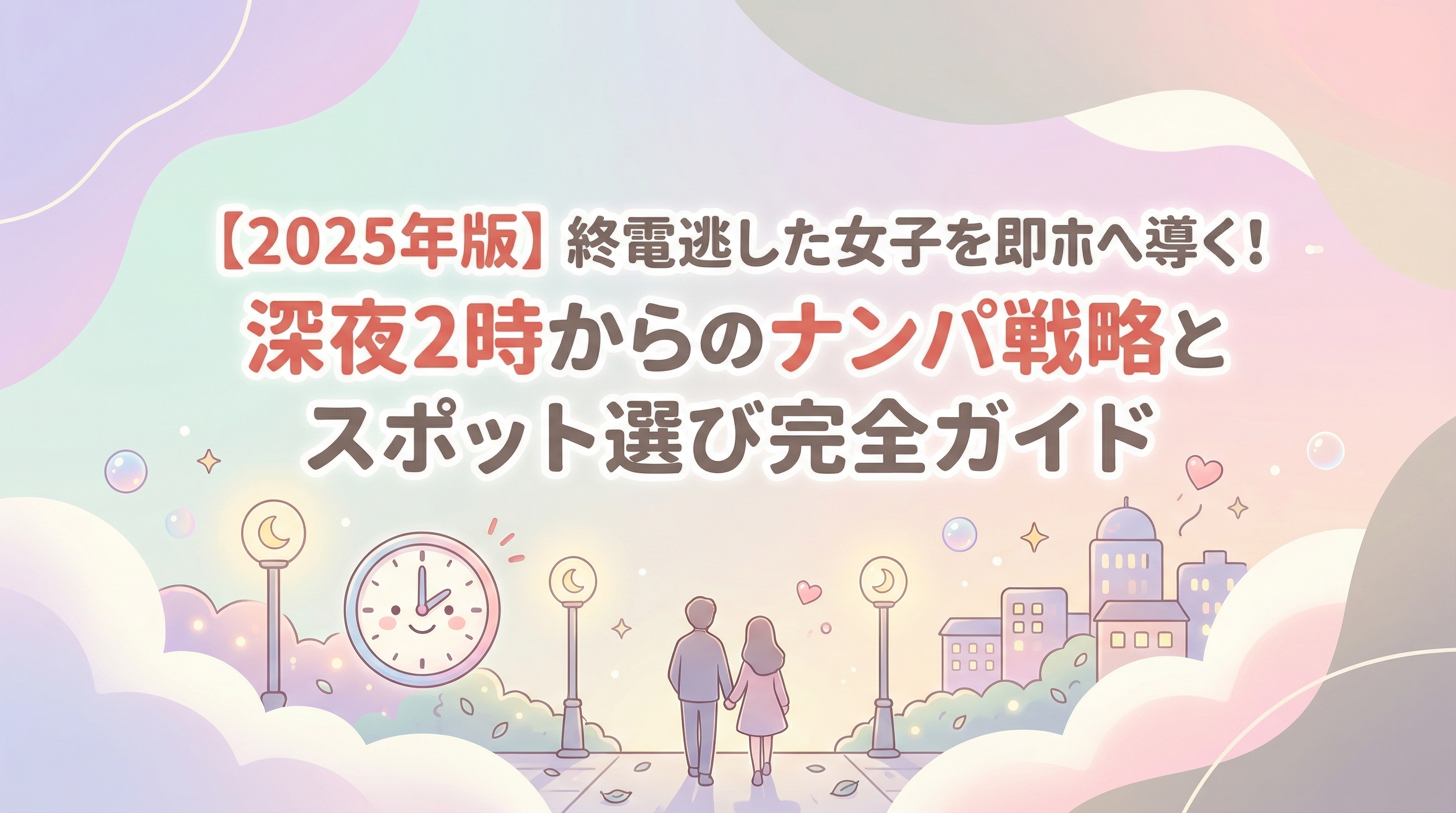 【2025年版】終電逃した女子を即ホへ導く！深夜2時からのナンパ戦略とスポット選び完全ガイド