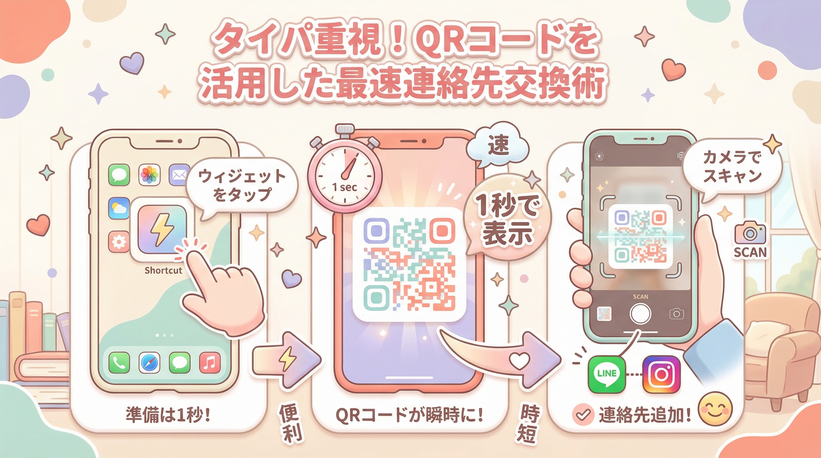 タイパ重視！QRコードを活用した最速連絡先交換術