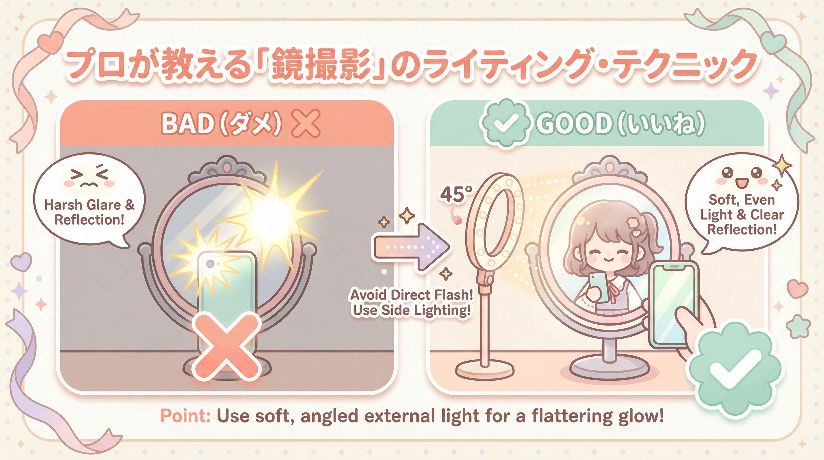 プロが教える「鏡撮影」のライティング・テクニック