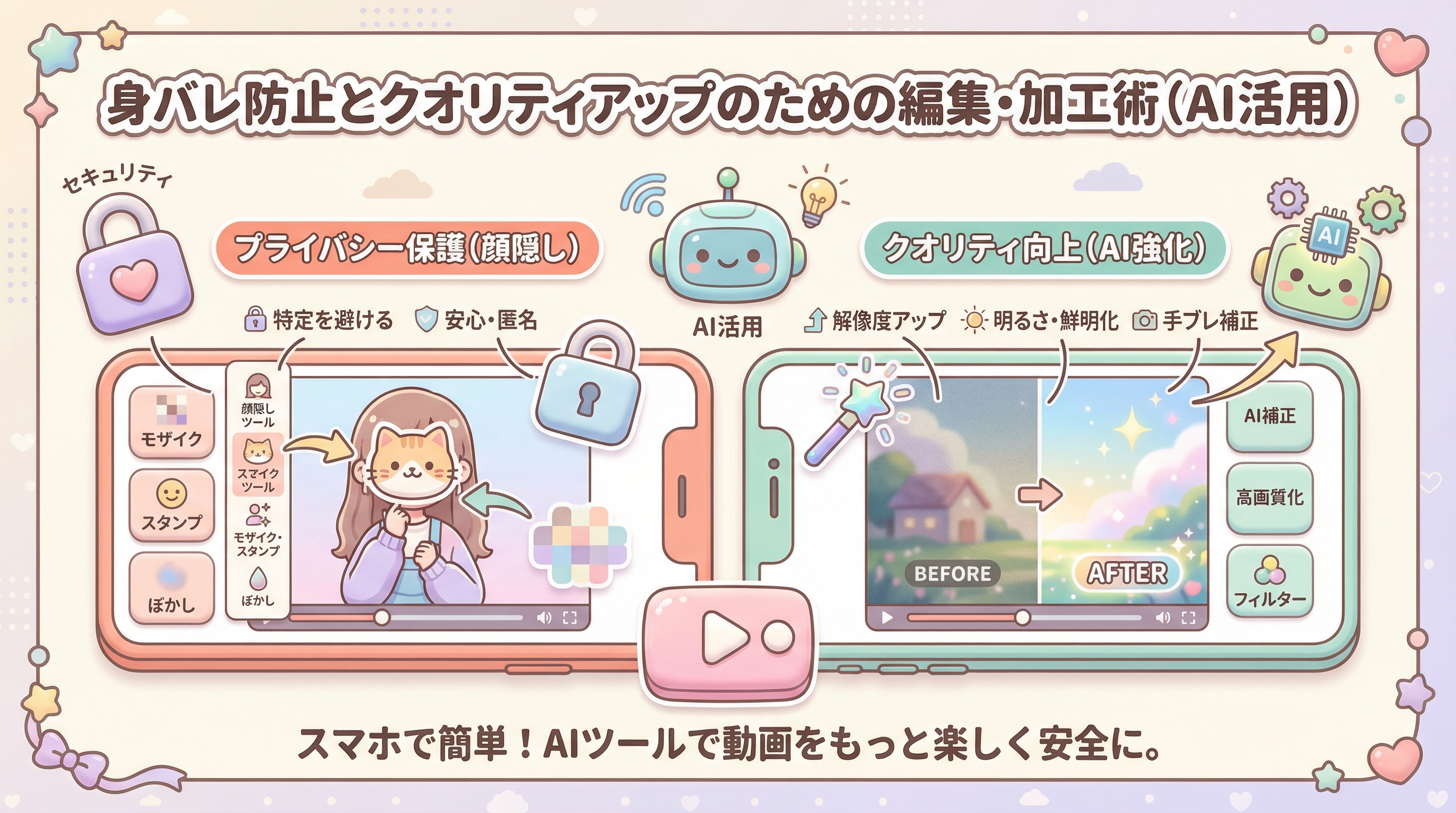身バレ防止とクオリティアップのための編集・加工術（AI活用）