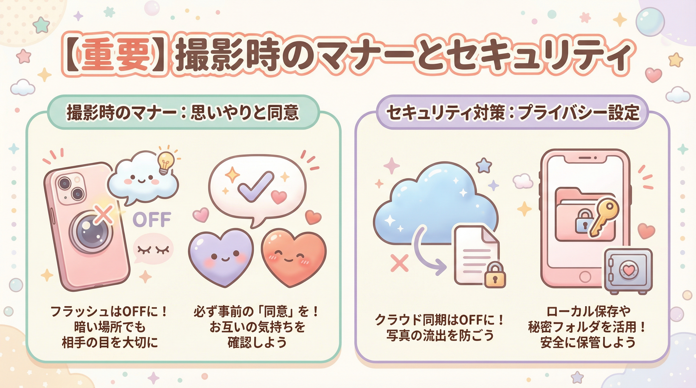 【重要】撮影時のマナーとセキュリティ