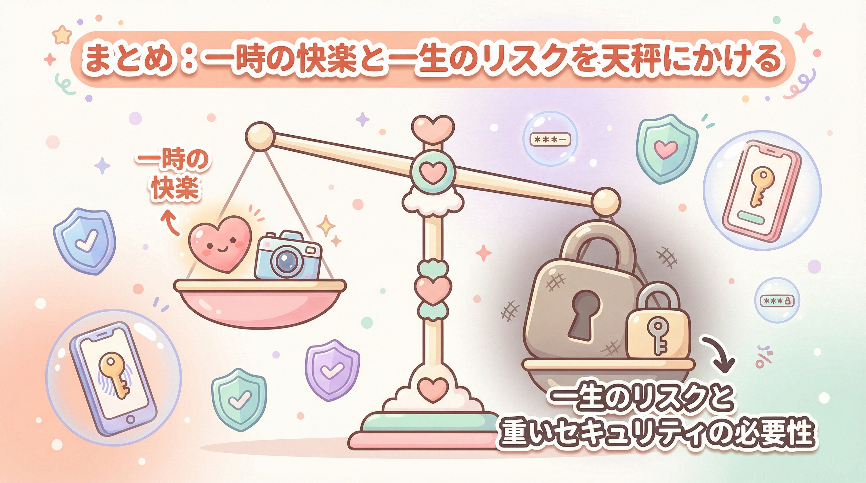 まとめ:一時の快楽と一生のリスクを天秤にかける