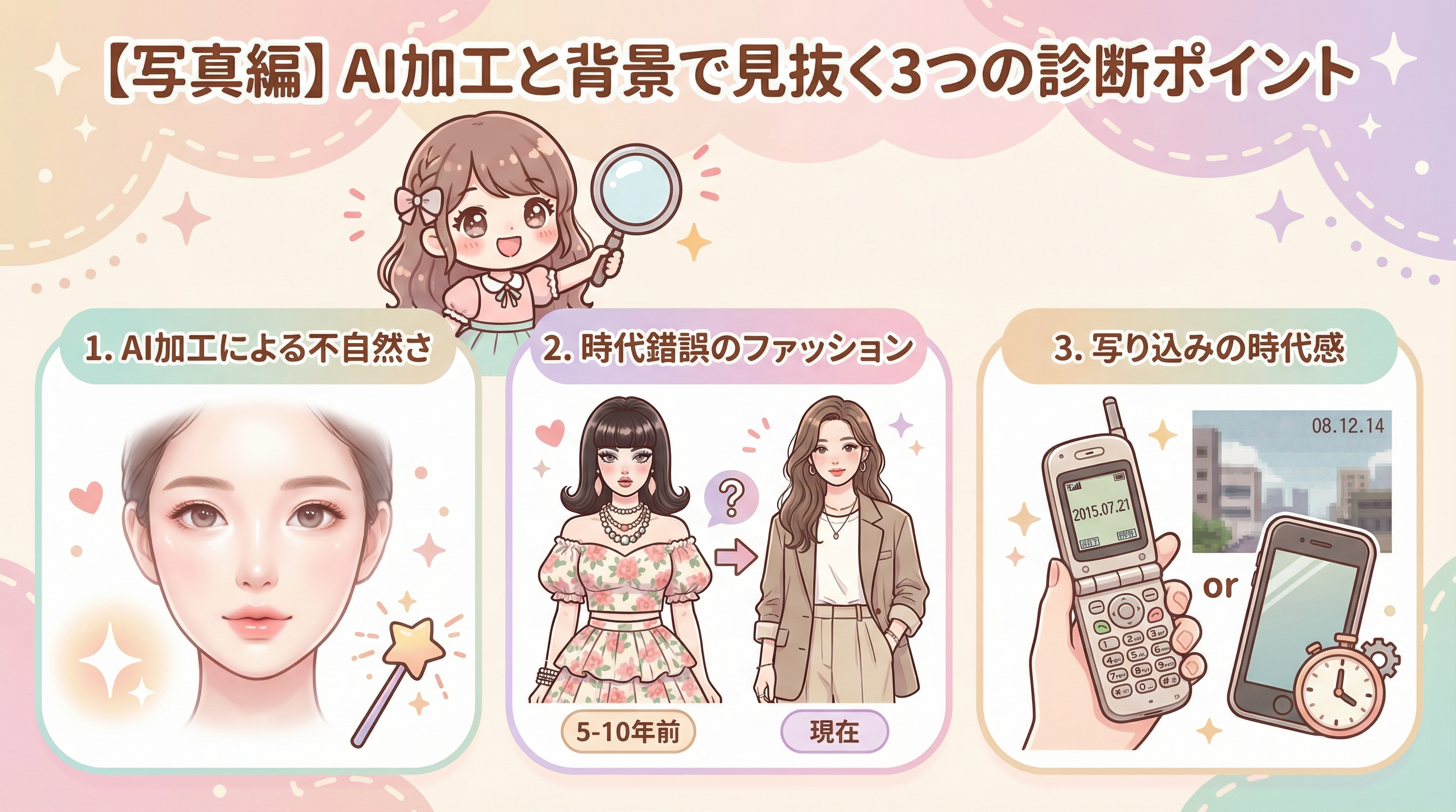 【写真編】AI加工と背景で見抜く3つの診断ポイント