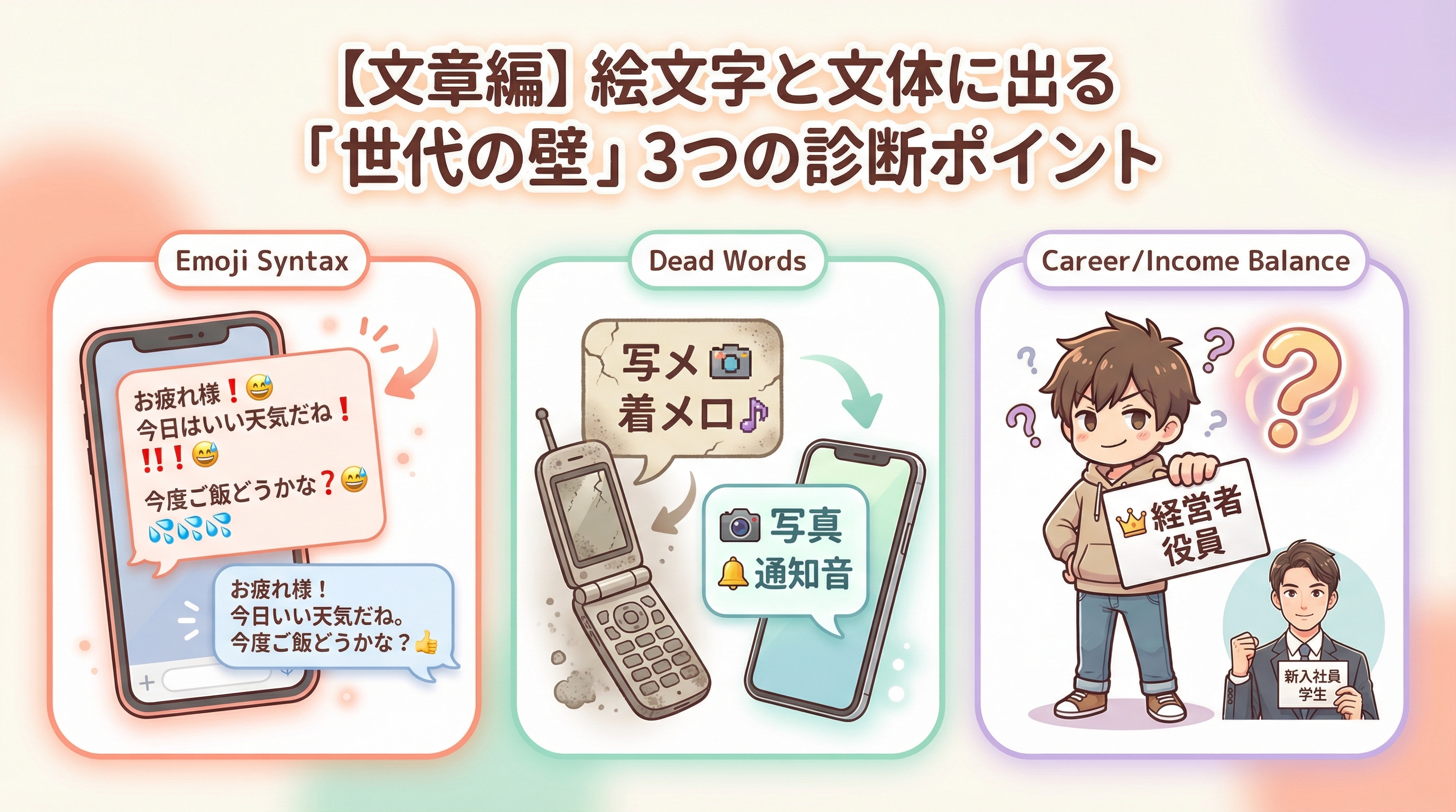 【文章編】絵文字と文体に出る「世代の壁」3つの診断ポイント