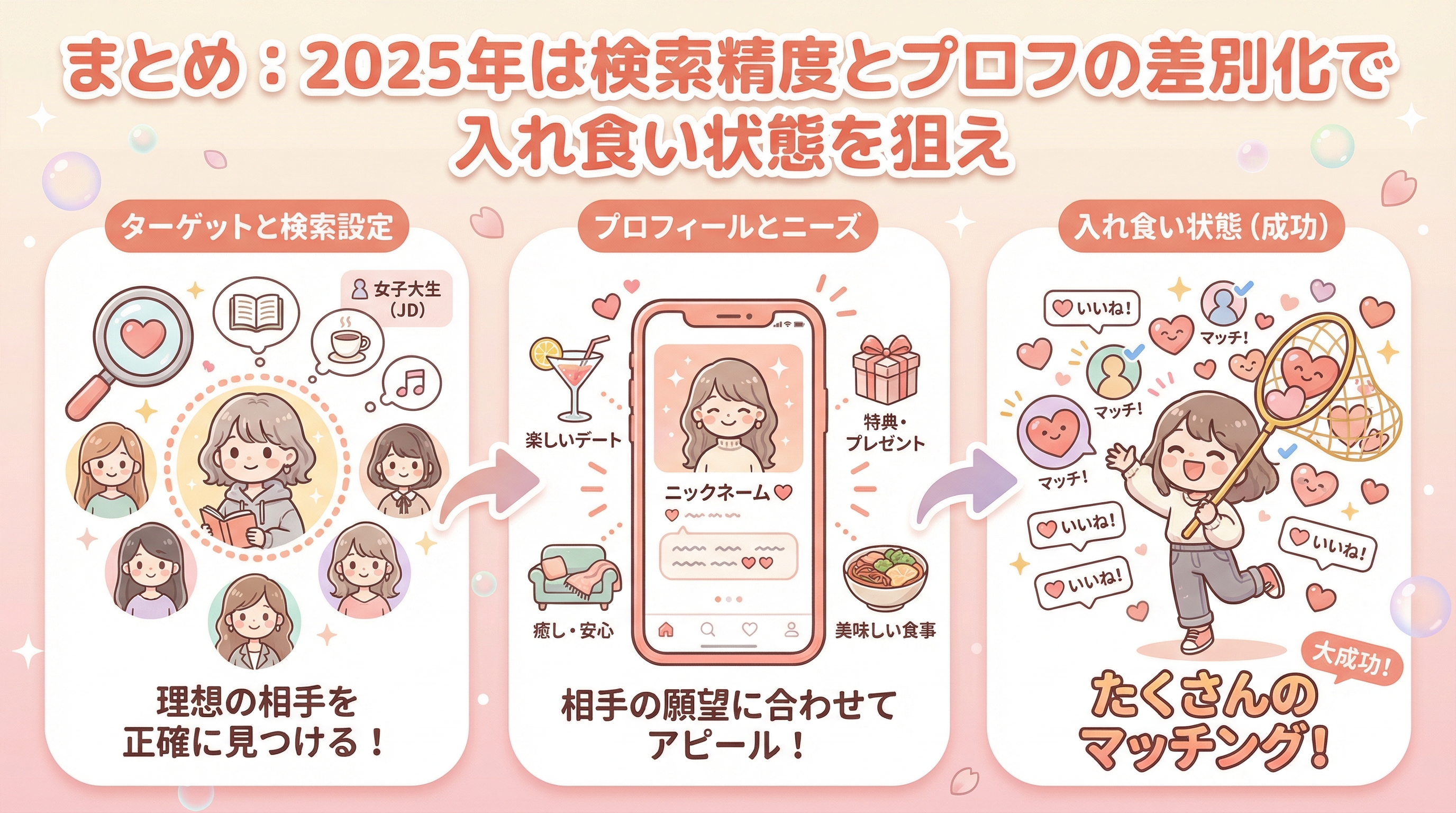 まとめ：2025年は検索精度とプロフの差別化で入れ食い状態を狙え
