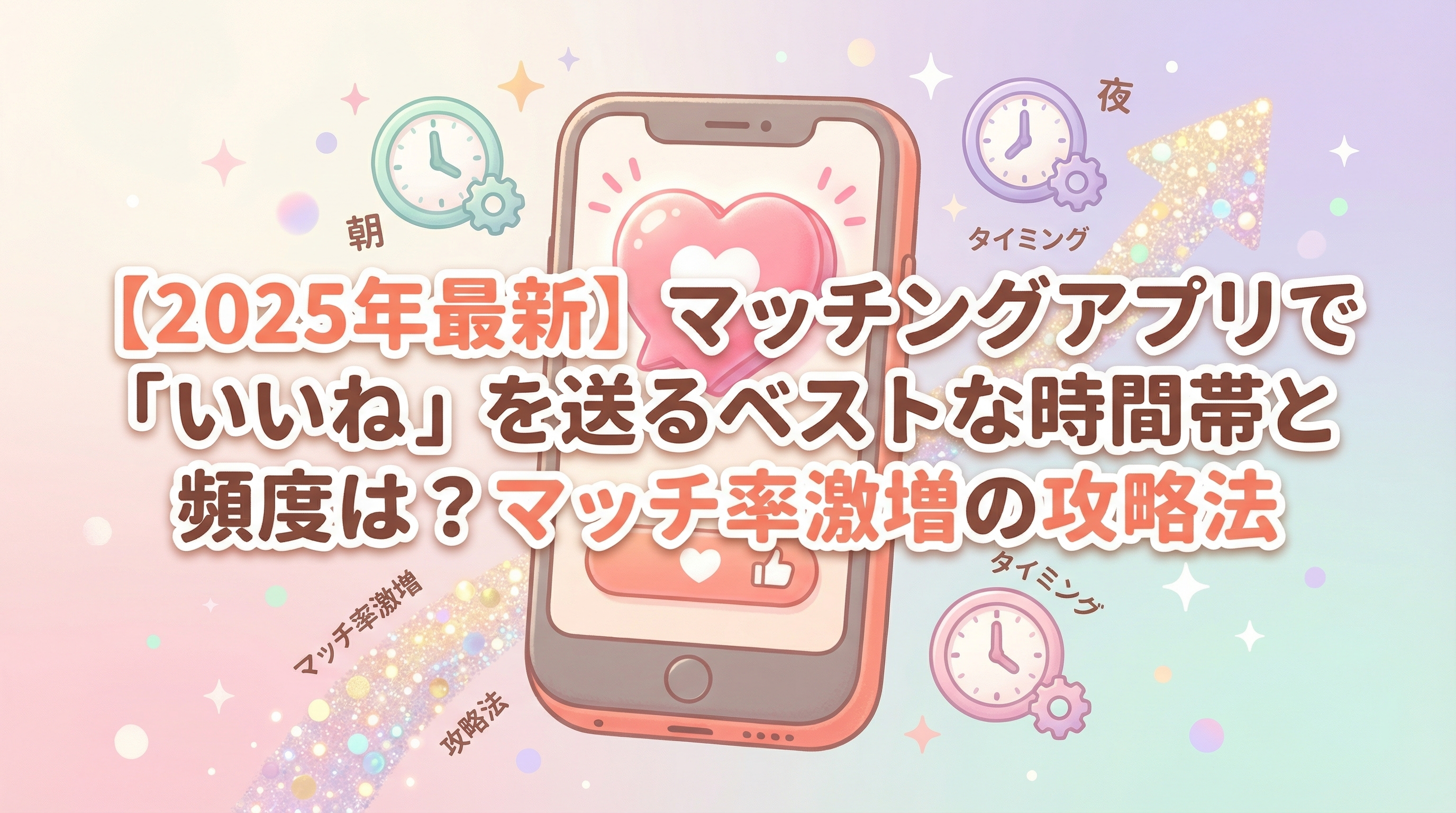 【2025年最新】マッチングアプリで「いいね」を送るベストな時間帯と頻度は？マッチ率激増の攻略法