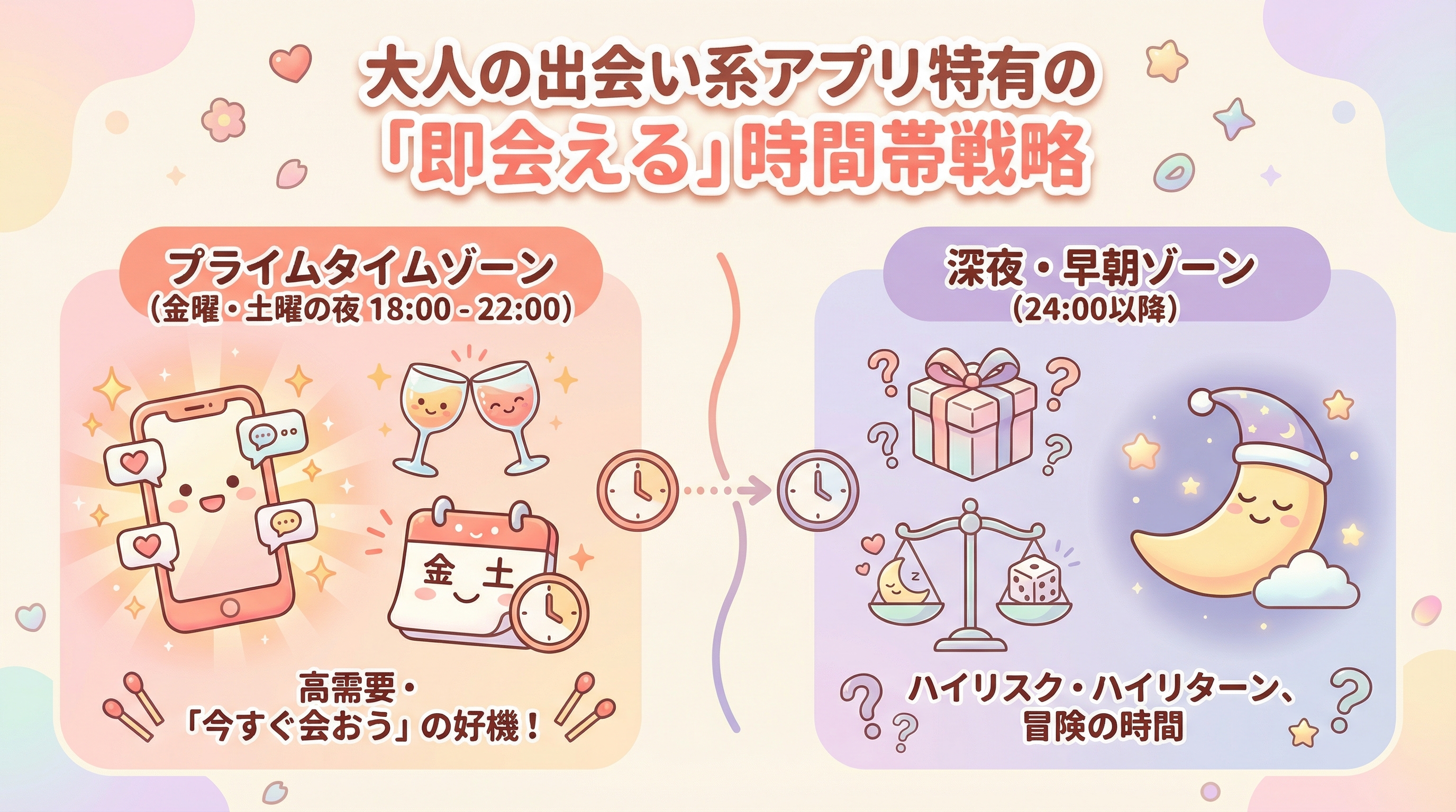 大人の出会い系アプリ特有の「即会える」時間帯戦略