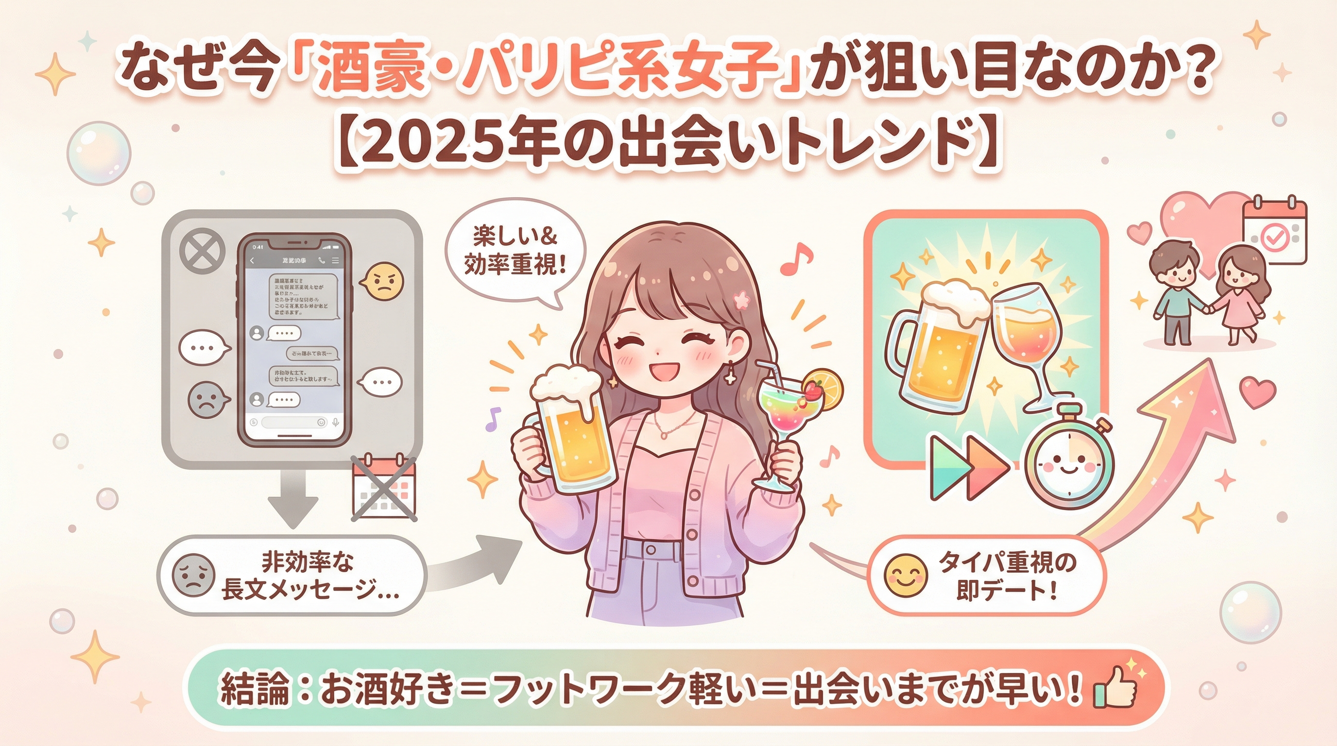 なぜ今「酒豪・パリピ系女子」が狙い目なのか？【2025年の出会いトレンド】