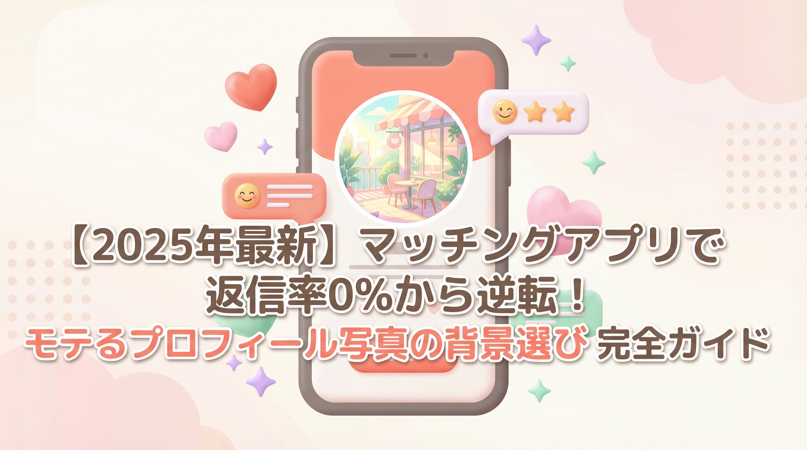 【2025年最新】マッチングアプリで返信率0％から逆転！モテるプロフィール写真の背景選び完全ガイド