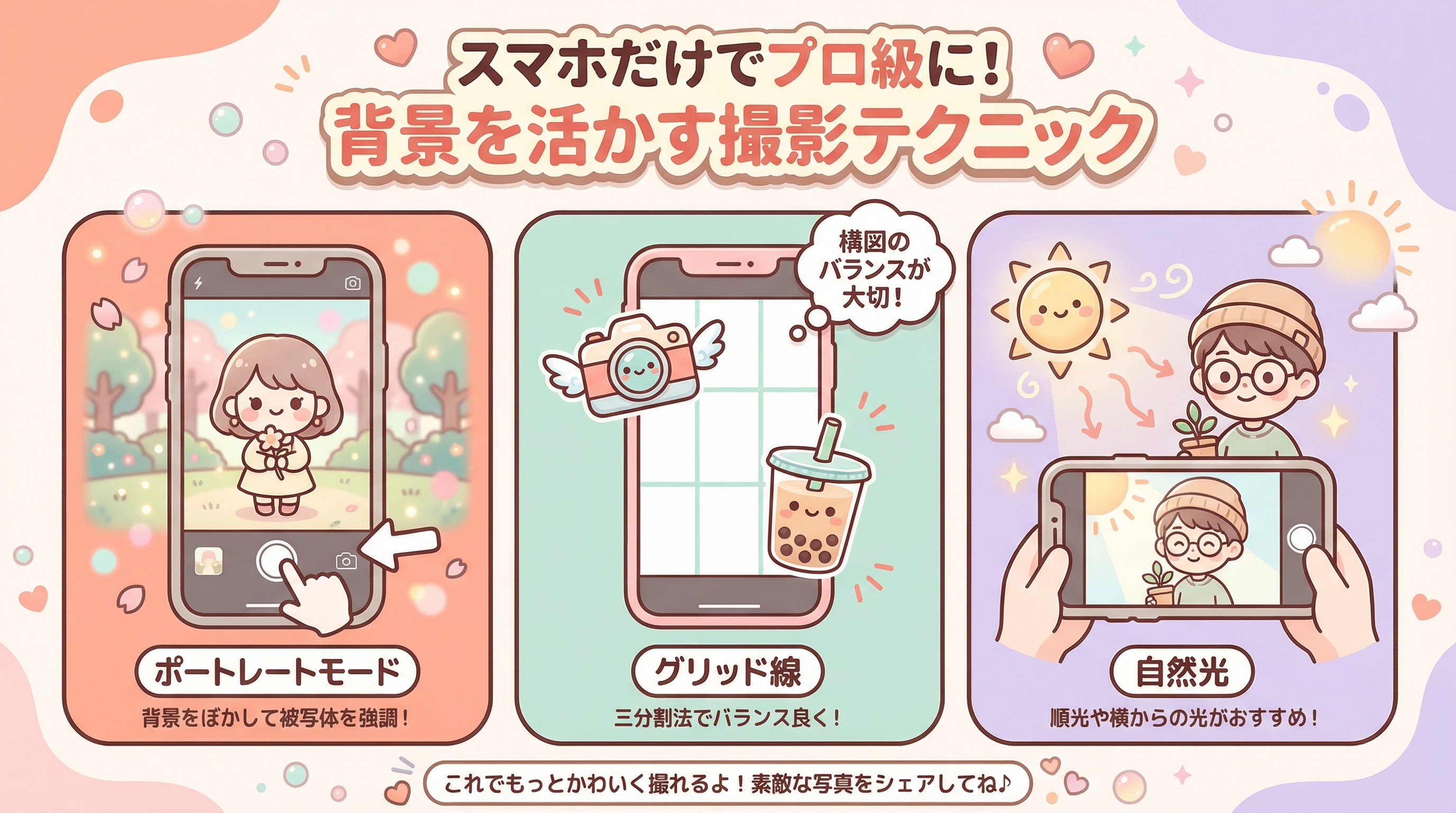 スマホだけでプロ級に！背景を活かす撮影テクニック